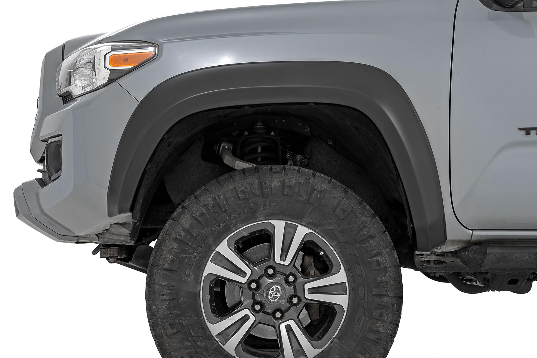 Rough Country Sport Style Fender Flares for Toyota Tacoma (2016-2023) - Flat Black, Set of 4