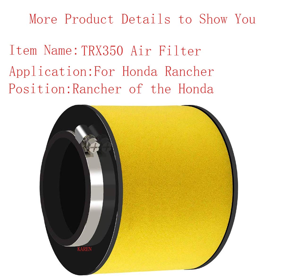 TRX350 Air Filter Compatible for Honda Rancher TRX350FE TRX350FM TRX350TE TRX350TM 2000 2001 2002 2003 2004 2005 2006 Replacce 1