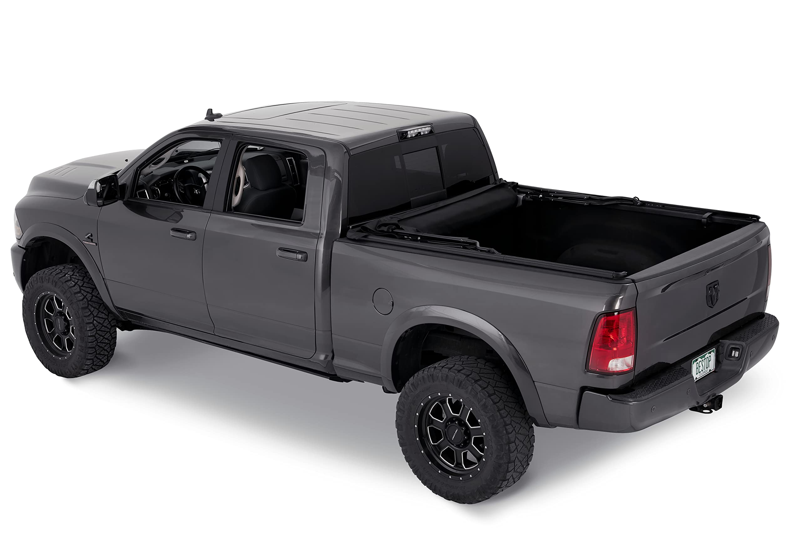 Bestop Supertop for Truck - 6.5 ft Bed, Black Diamond Fabric, Black, Model 7732835, Fits '09-21 Ram 1500/2500/350