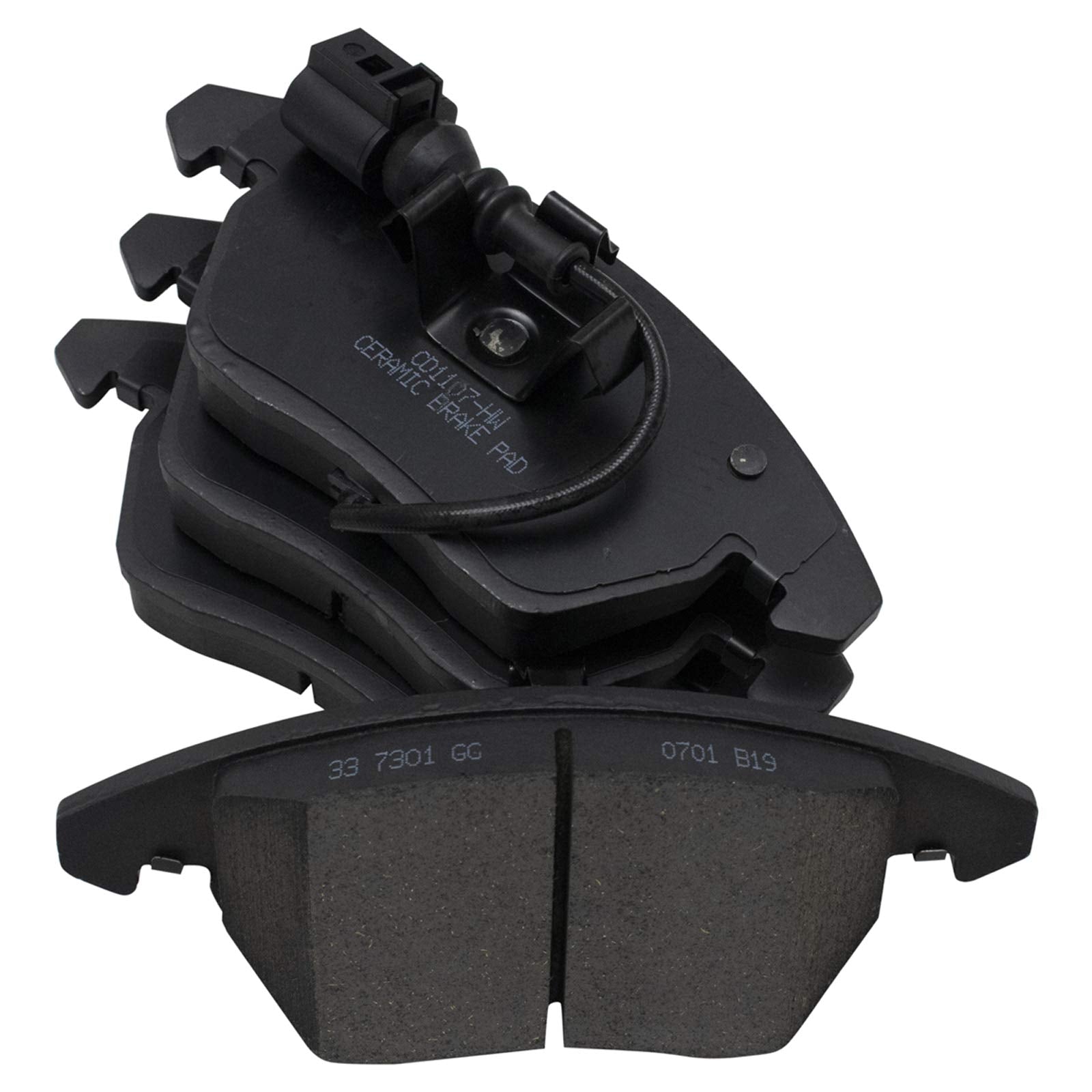 Trq Front Brake Pad & Rotor Kit Brake Pads Brake Rotor Ceramic Compatible With 2013 Volkswagen Cc