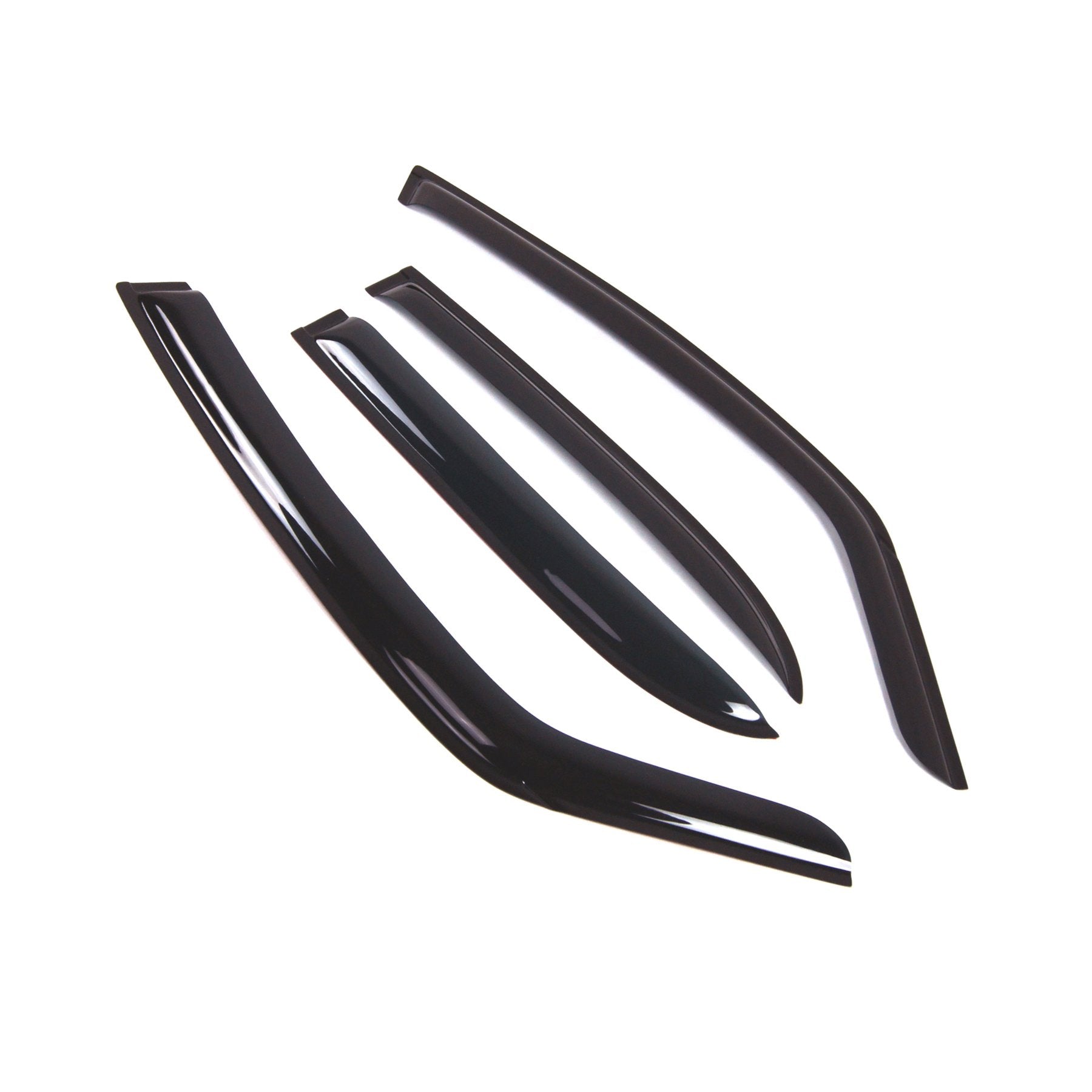 Tuningpros Wd2-401 Dark Smoke 4 Pcs Set Window Visor (Outside Mount) Deflector Rain Guard Compatible With 2008-2010 Suzuki Sx4 C