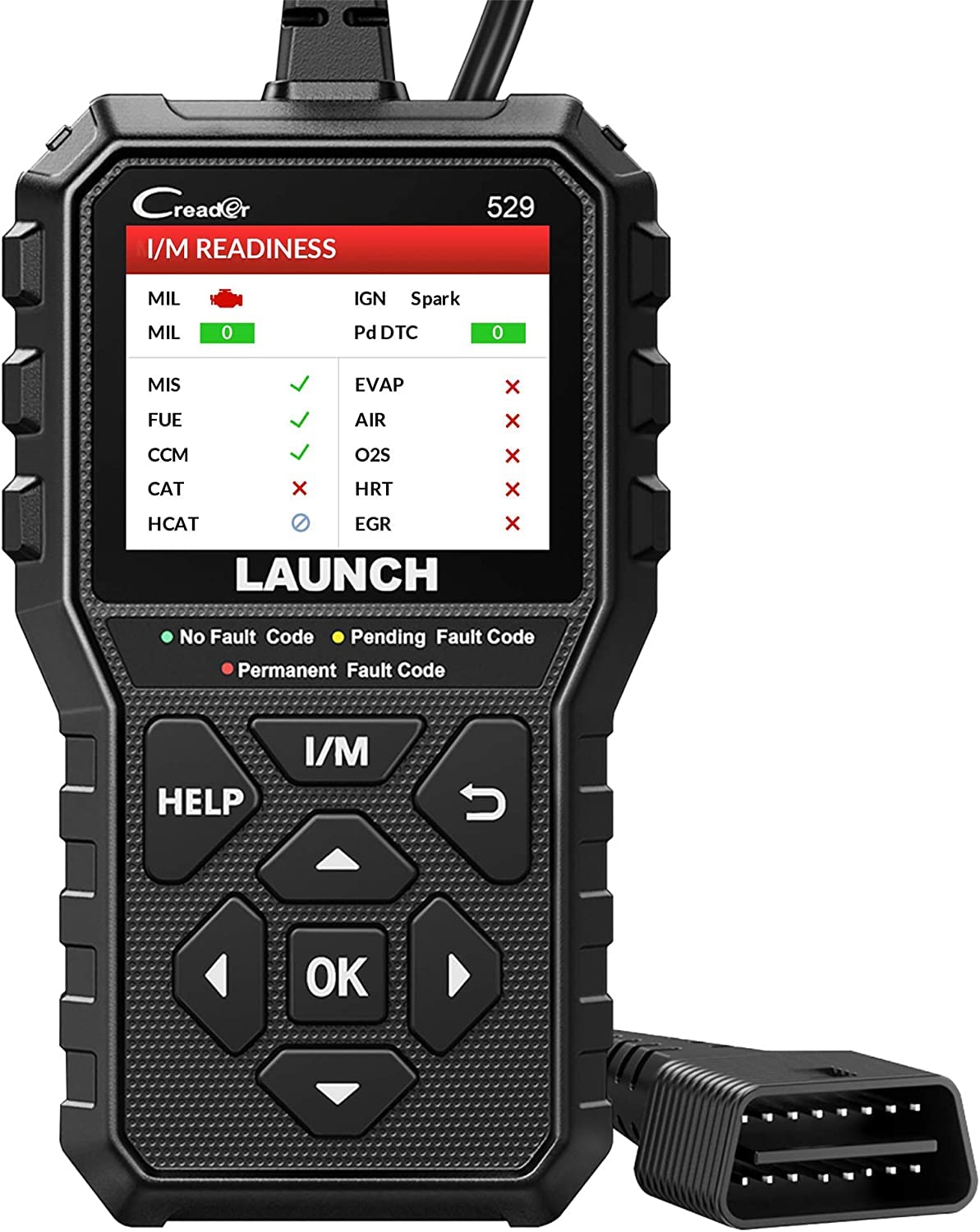 2026 NEW Launch OBD2 Scanner CR529 Code Reader Check Engine Light for All OBDII Car After 1996 Full OBD2 Functions Mode 8, I/M R