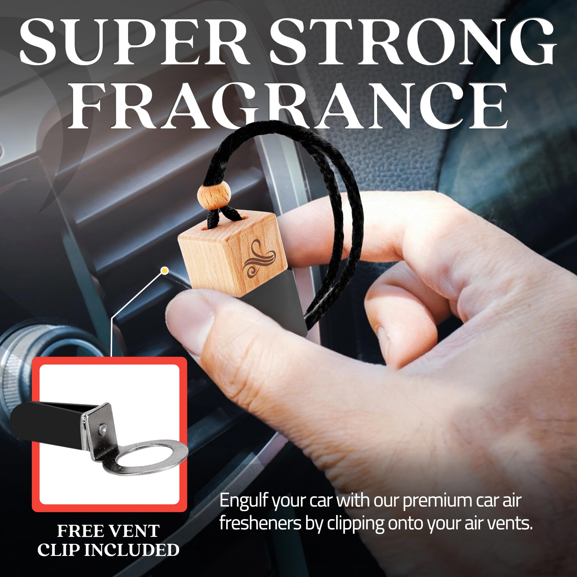 Perfa Greed Car Air Freshener | Long Lasting Odour Eliminator | 0.27 Fl Oz | Black | Inspired by Aventos Perfume