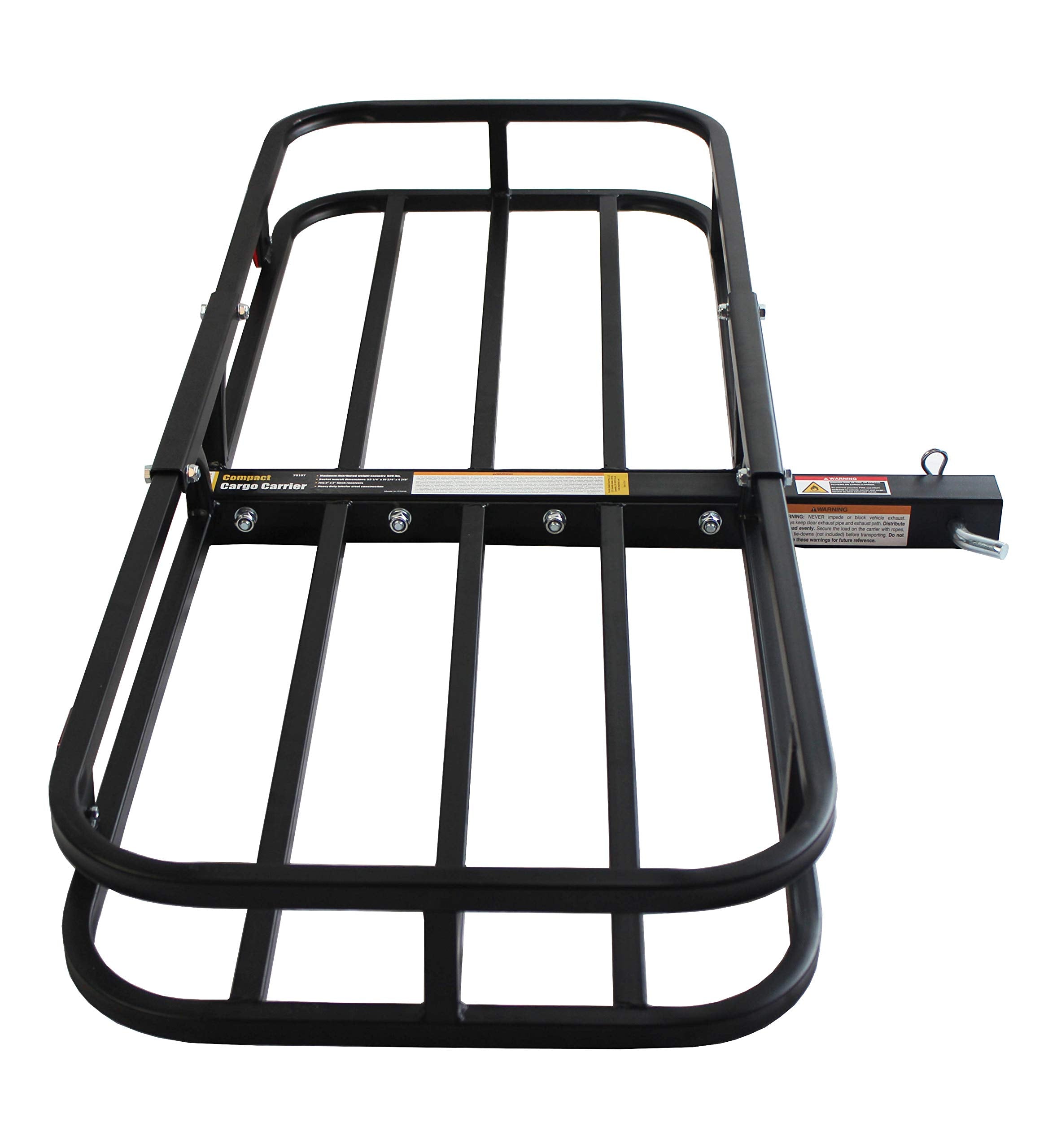 MAXXHAUL Cargo Carrier - 53" x 19.5" Steel Hitch Carrier, High Side Rails, 500-lb Capacity, Black
