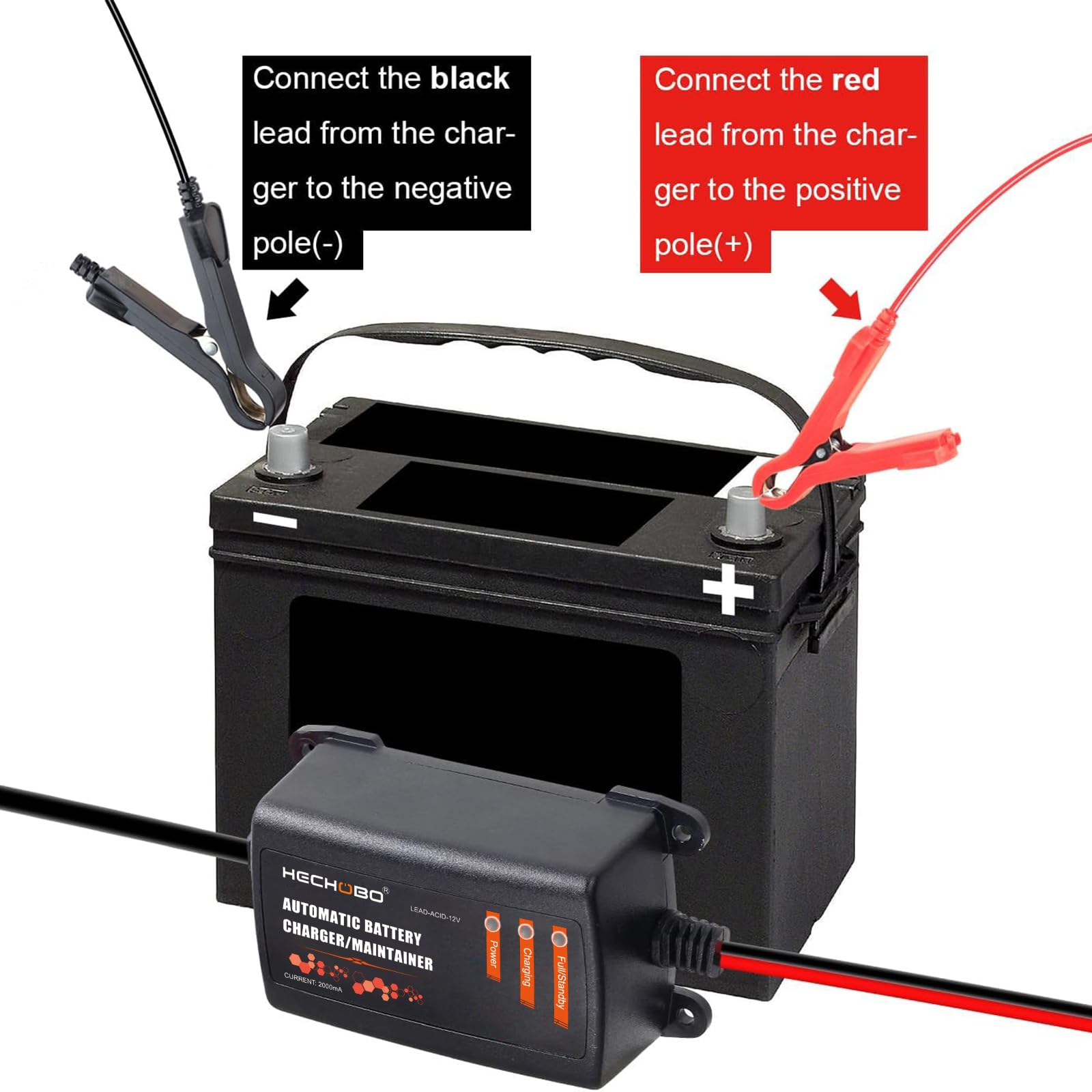 3Pcs 2A Smart Car Battery Charger, 6V And 12V Automotive Charger, Battery Maintainer, Trickle Charger, Float Charger And Desulfa