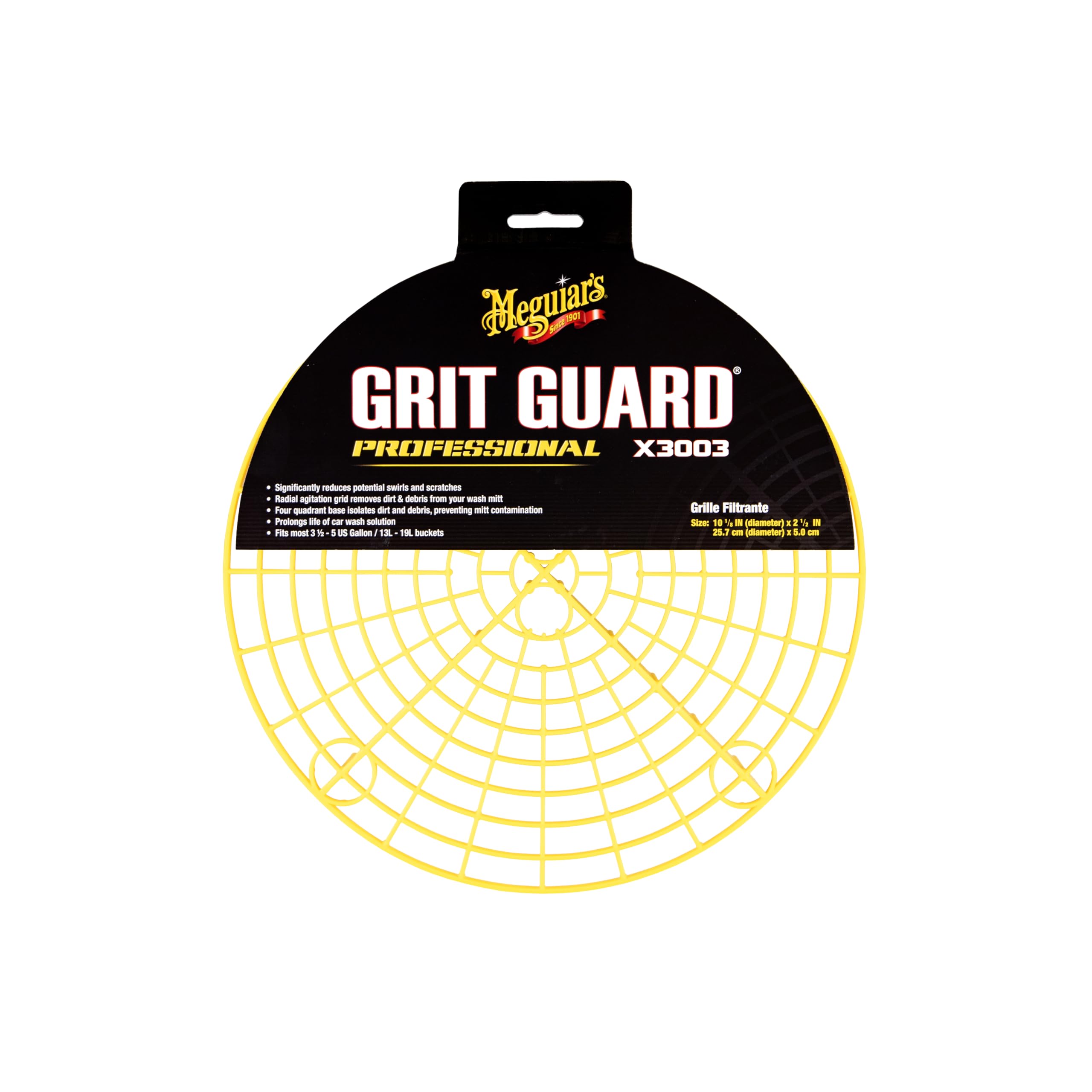 Meguiars Yellow Bucket, Car Wash Bucket for Water and Suds - 3.5 Gallon
