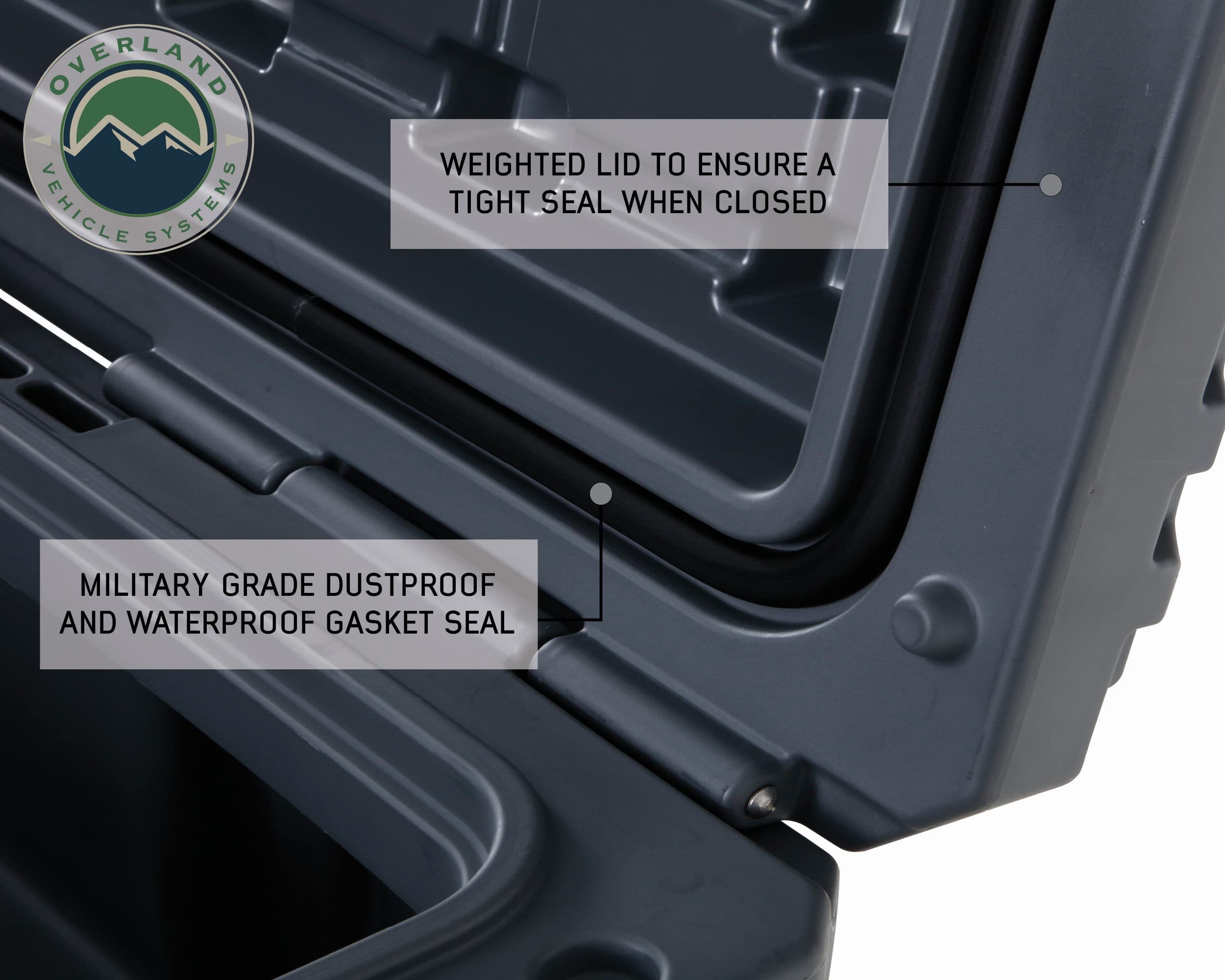 Overland Vehicle Systems 53 Quart Dry Storage Box, Overland Storage Case, Off Road Storage Case, Waterproof