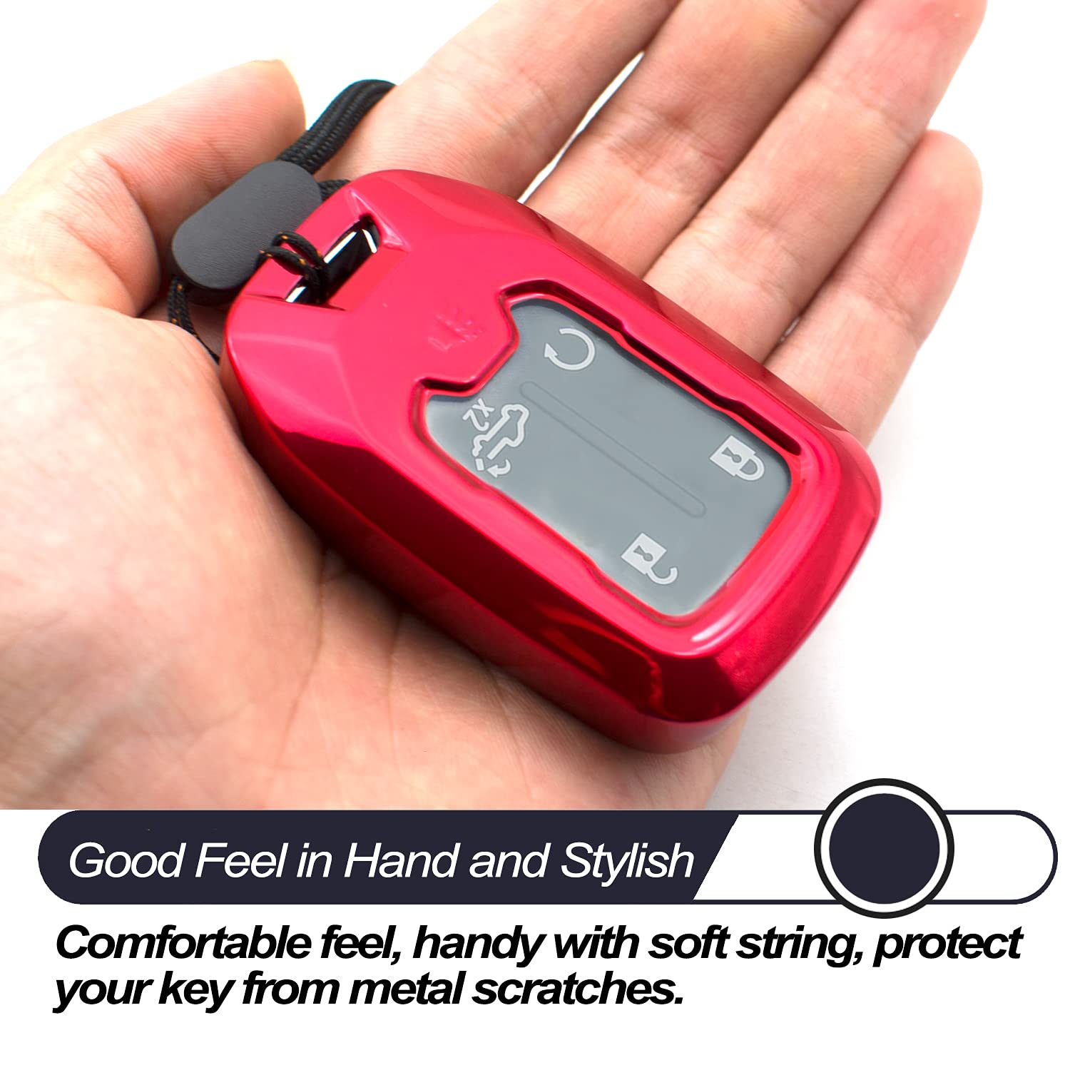 Compatible With 2020 2021 Chevrolet Chevy Silverado 1500 2500 3500 Suburban Tahoe Gmc Acadia Terrain Yukon Red Tpu Key Fob Cover