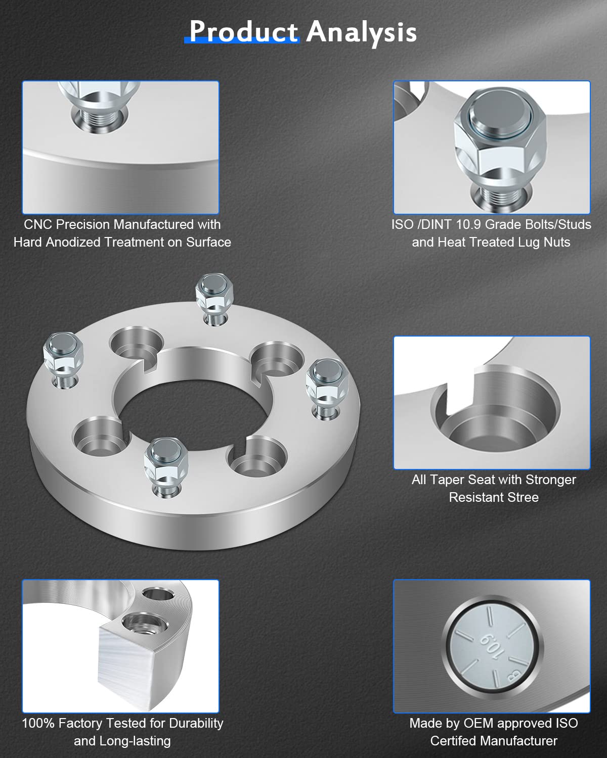 ECCPP 4PCS 4 Lug 1'' Wheel Spacers Adapters 4x110 to 4x137 10x1.25 74mm Compatible with 2007-2016 for Rancher 420 2002-2007 for