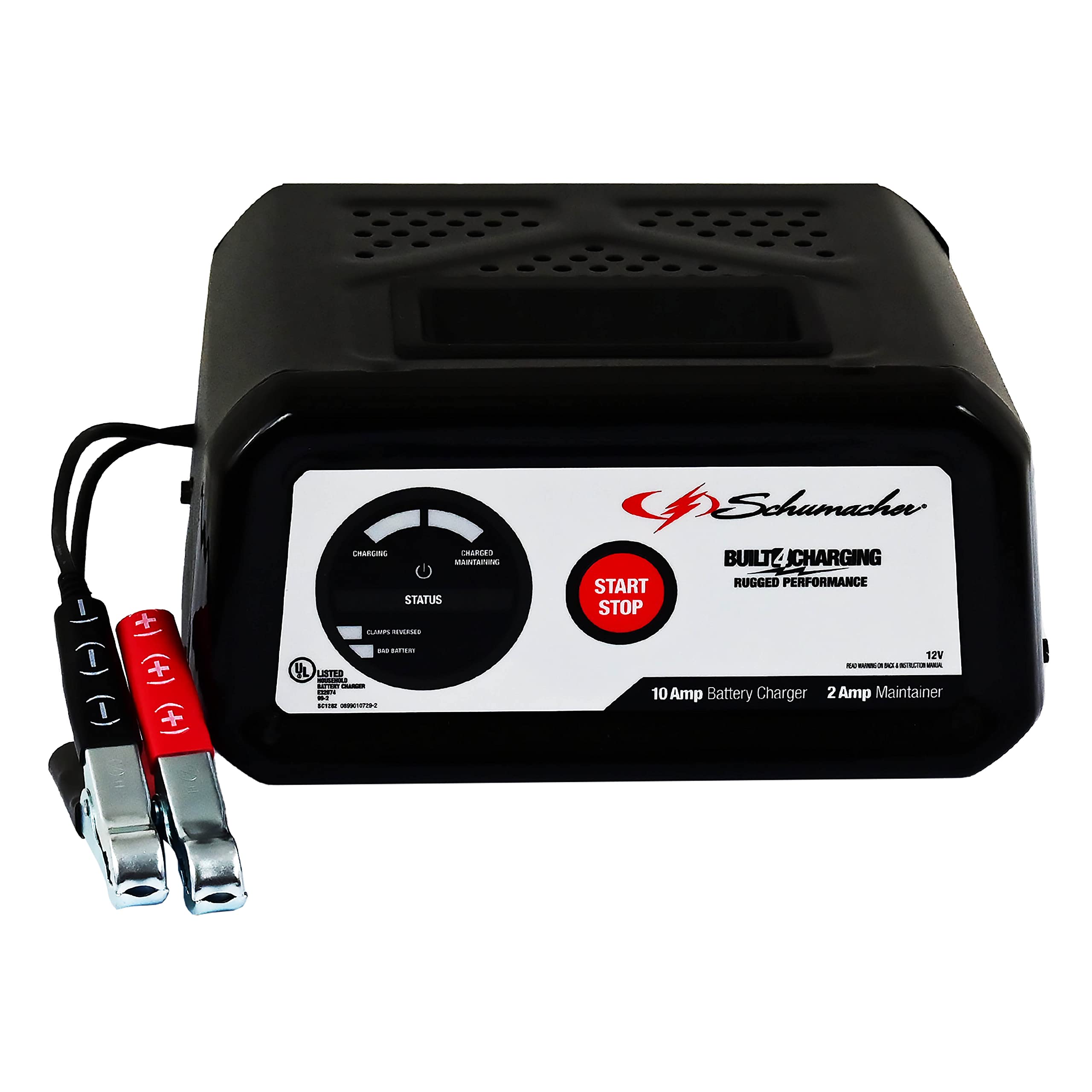 Schumacher Electric Sc1282 Fully Automatic Battery Charger And Maintainer For Motorcycles, Power Sports, Lawn Tractors, Cars, Su