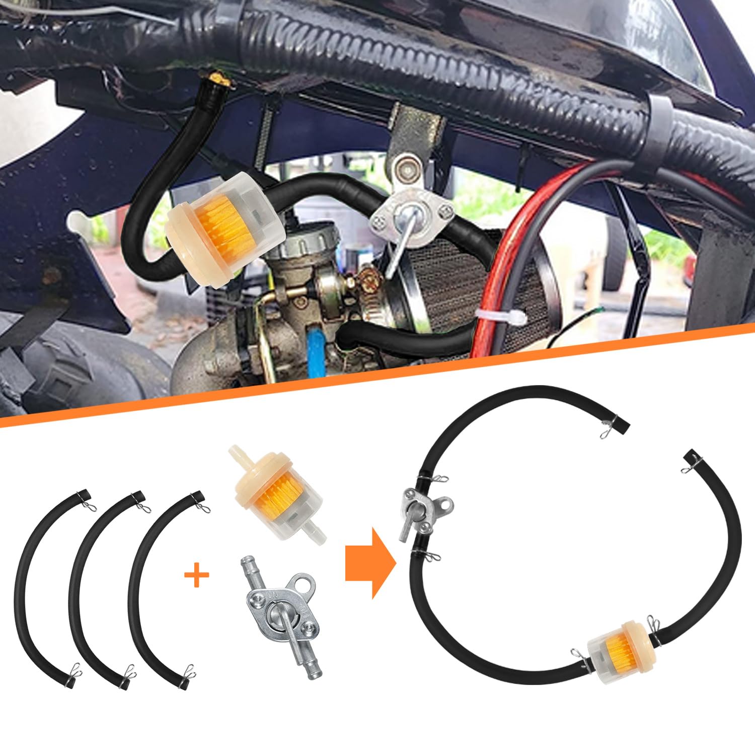 HOLATO PZ19 Carburetor Carb Air Filter Throttle Handle Grips Cable for 50cc 70cc 90cc 110cc 125cc Tao Tao GK110 Baja SSR Apollo