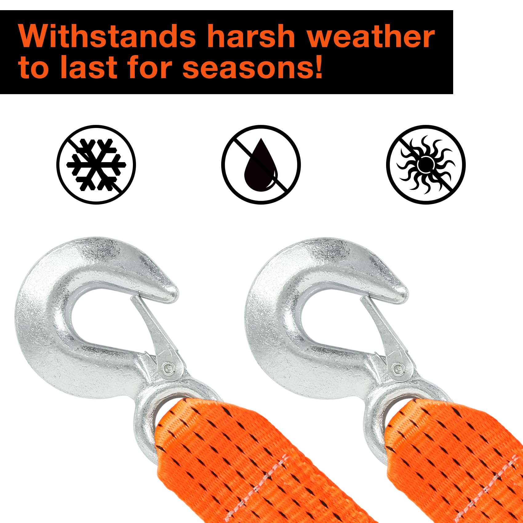 Heavy Duty Tow Straps With Hooks 2 X 20 Ft,20000 Lbs Nylon Kinetic Recovery Rope Kit For Vehicles Trip Acessories,Towing Cable F
