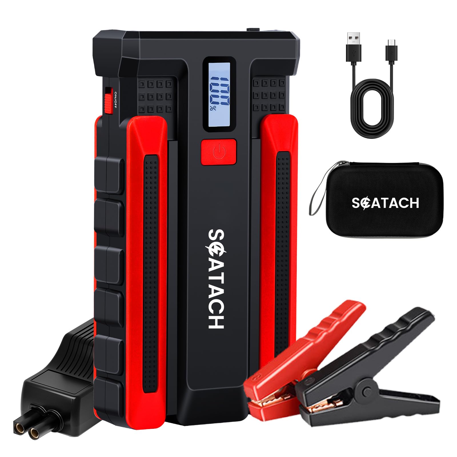 Scatach 6000A Car Battery Jump Starter,12V Car Jumper Starter Battery Pack Portable (up to 10.0L Gasoline and 8.0L Diesel Engine