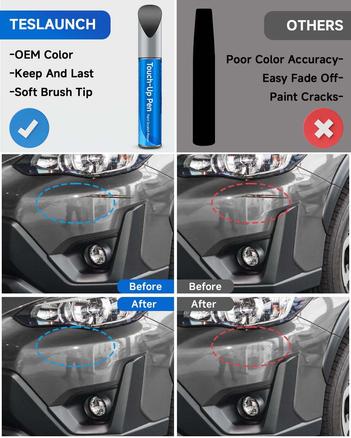 M3/P8Y Magnetite Gray Metallic Compatible with Subaru Exact Match Touch Up Paint Car Scratch Repair
