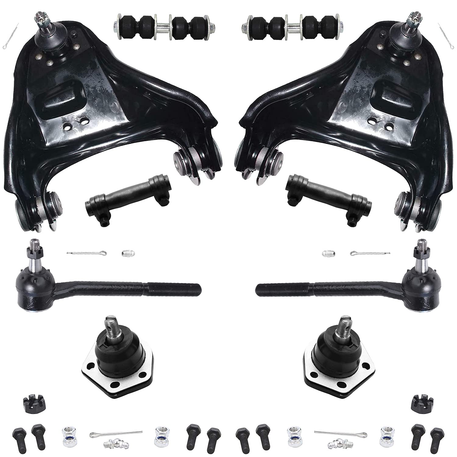 Detroit Axle - 4WD Front End Kit for Chevy Blazer S10 GMC Sonoma Jimmy Isuzu Hombre Upper Control Arms w/Ball Joints Lower Ball 