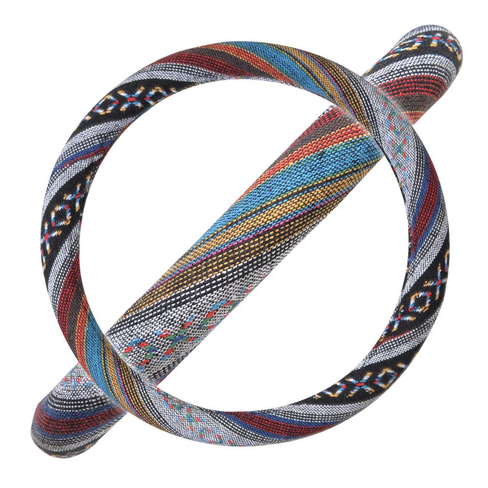 Bdk Woven Boho Bohemian Hippie Saddle Blanket Style Steering Wheel Cover For Women - Fits Most Standard Wheel Sizes 14.5 - 15 In