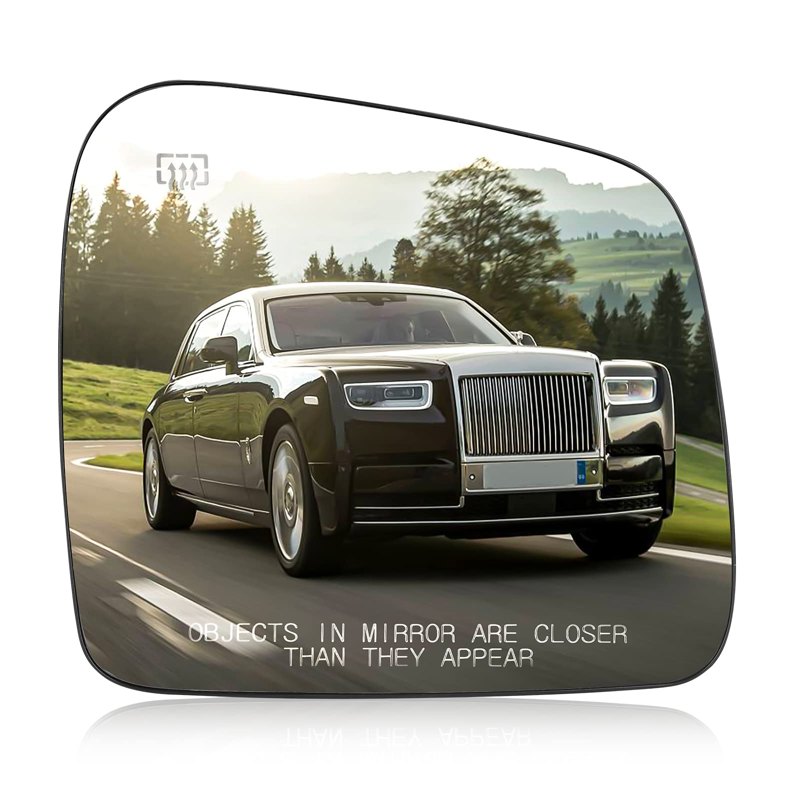 Right Passenger Side Mirror Glass Replacement for 2011 2012 2013 2014 2015 2016 2017 2018 Jeep Grand Cherokee Rear View Side Hea