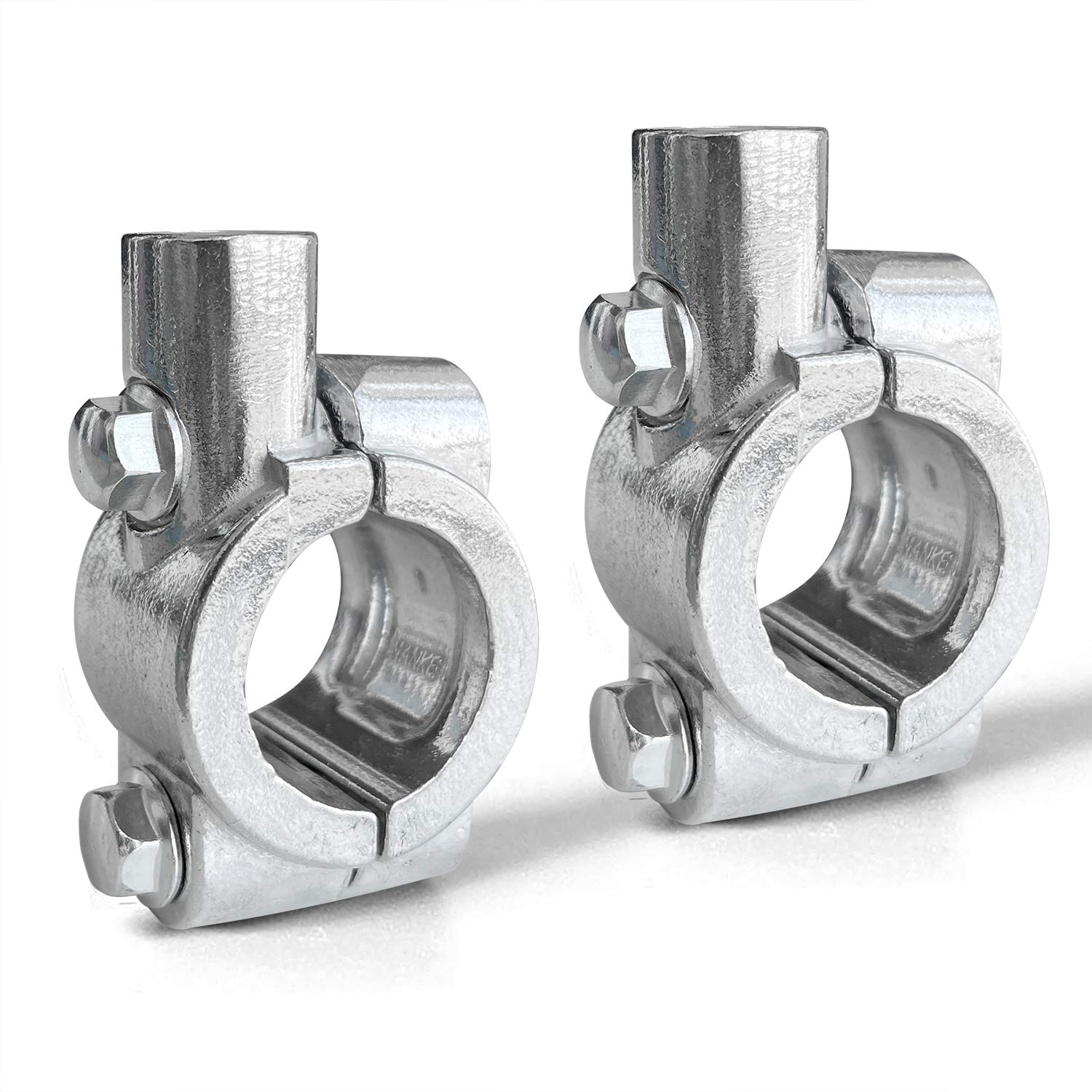 Motorcycle 7/8'' Handlebar Mirror Mount Holder Clamp Adaptor 8Mm Thread For Motorcycles Atv Scooter Silver(Pack Of 2)
