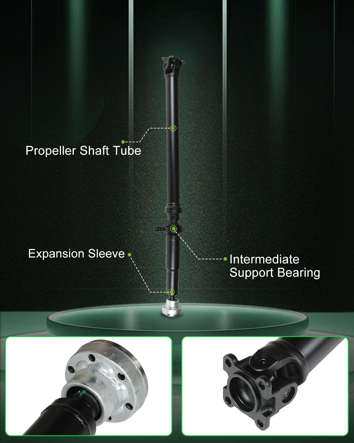 SCITOO Rear Drive Shaft Assembly Propeller Shaft 50.79"-52.20" for Land Rover LR3 LR4 2005-2016, Adjustable, Beaded Material
