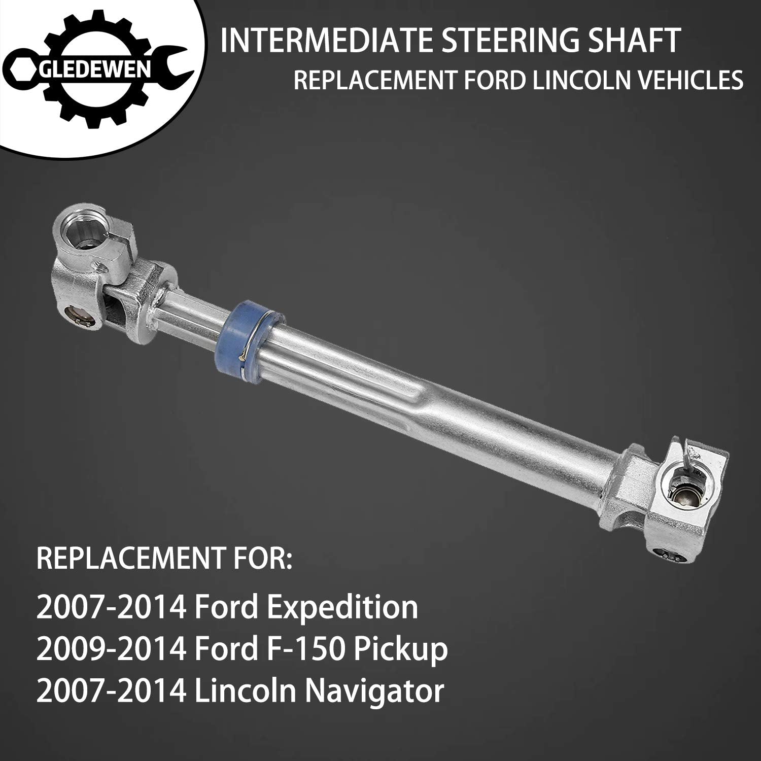 Steering Column Lower Intermediate Steering Shaft with U-Joint Coupler | Replacement for 2009-2014 Ford F-150, 2007-2014 Ford Ex