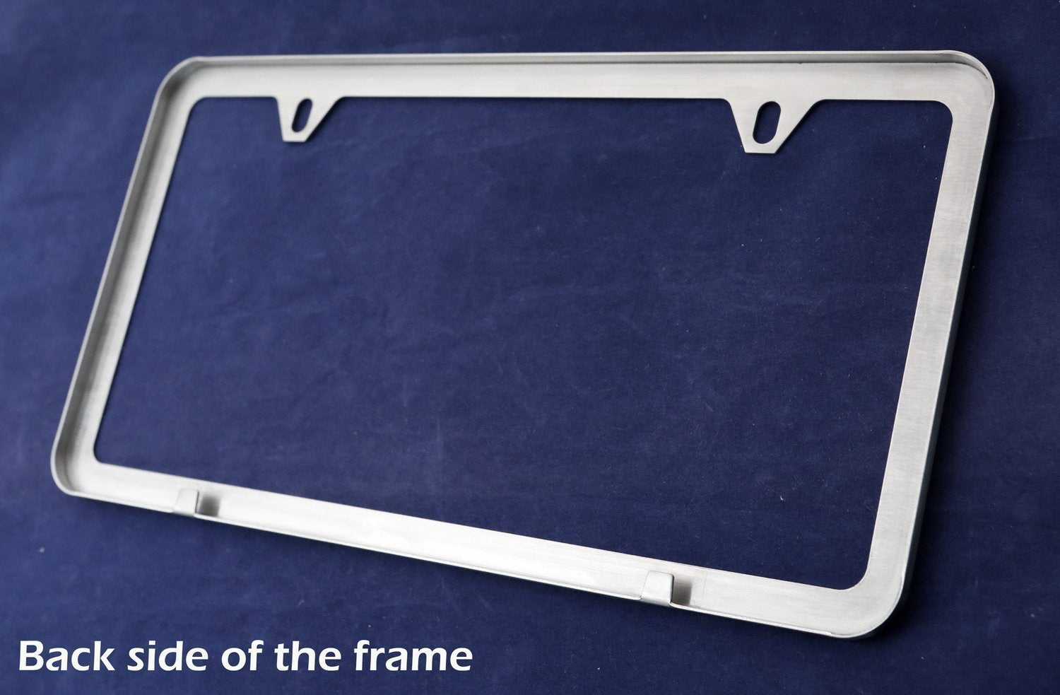 LFPartS 2 Hole Slim Polished Stainless Steel License Plate Frame, Chrome Finish, Model US-2HLFSS-304SS