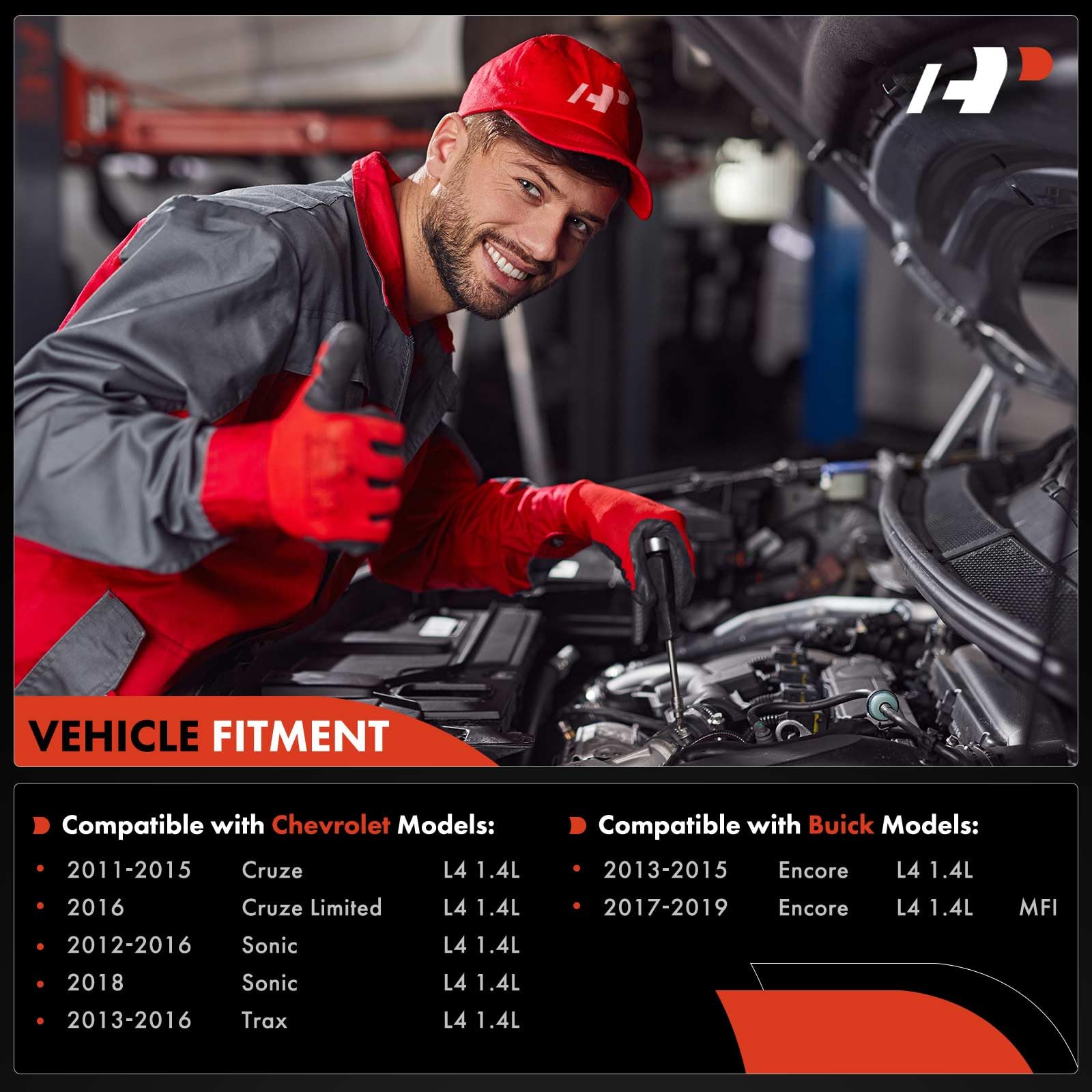 A-Premium Fuel Injectors Compatible with Chevrolet Cruze 2011-2015, Cruze Limited 2016, Sonic 2012-2016 2018, Trax 2013-2016 & B