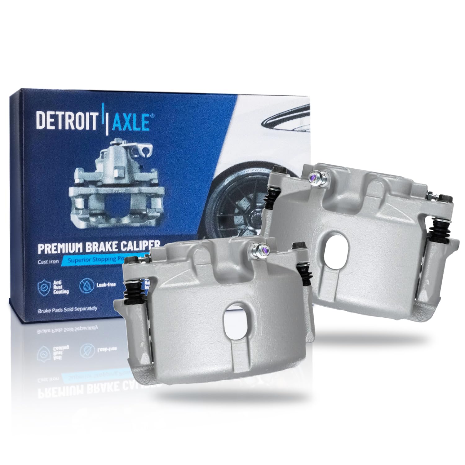 Detroit Axle - RWD Rear Brake Calipers w/Brackets Replacement for Chevrolet GMC Suburban Yukon XL Express Savana 1500 Tahoe Cadi