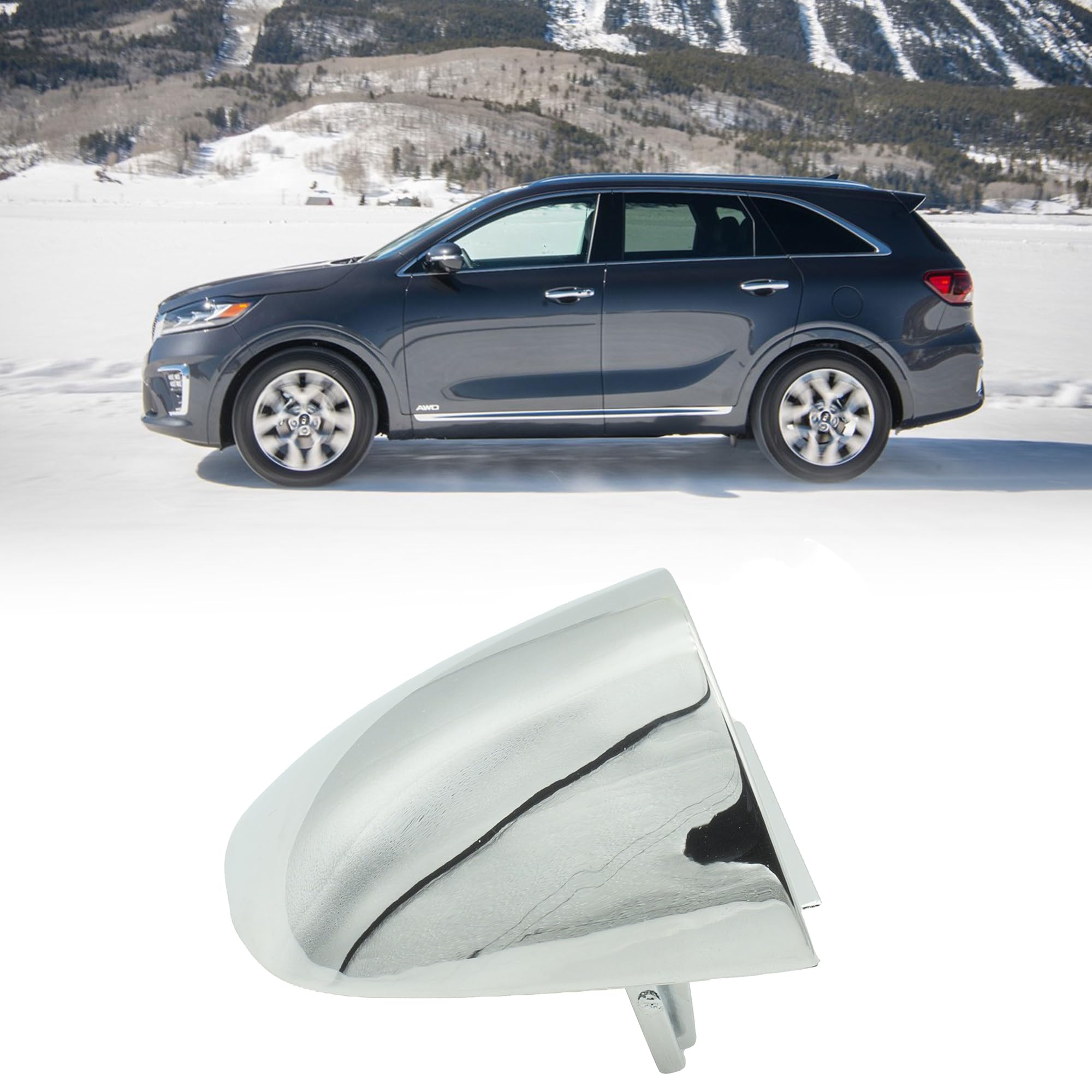NOVAPARTS 83662C5010 Exterior Rear Door Handle Cover Chrome Rear Right Passenger Side for 2016 2017 2018 2019 2020 Kia Sorento R