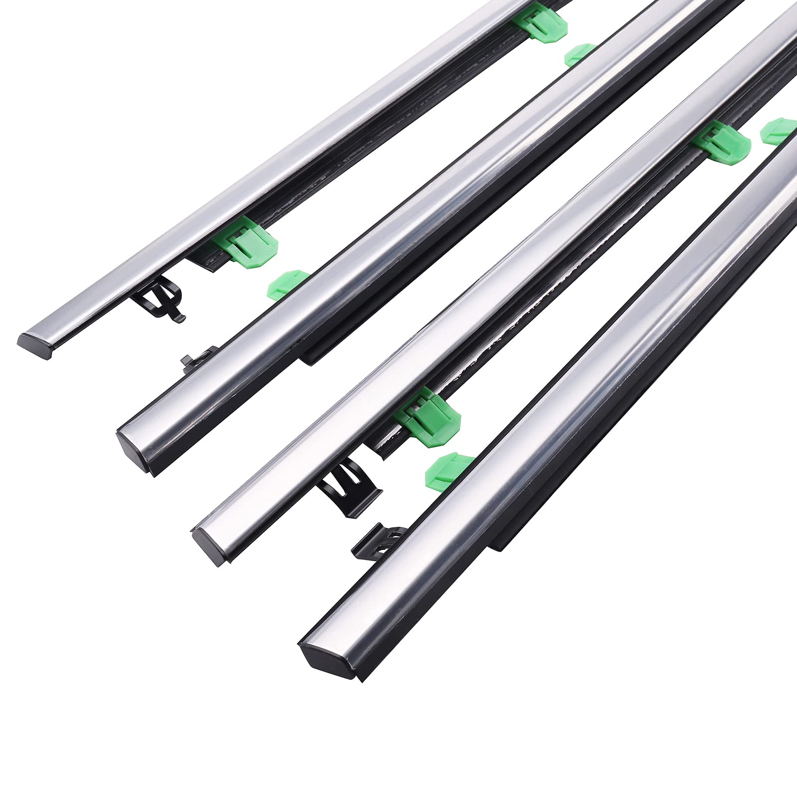 MotorFansClub 4PCS Weatherstrip Window Sealing Fit for Honda CR-V CRV 2007 2008 2009 2010 2011 Car Window Sealing Strip Chrome D