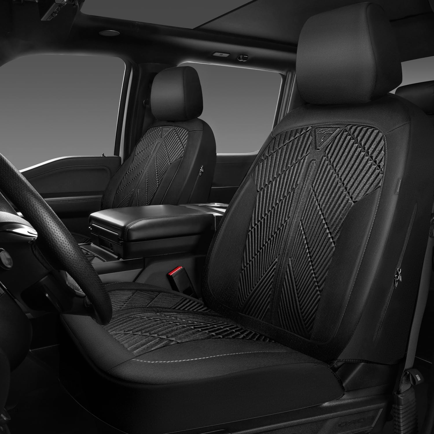Car Pass Waterproof Car Seat Covers Front Seats Covers Neoprene Wetsuit, All-Weather Non-Slip Durable, Universal Fit For Suv Sed