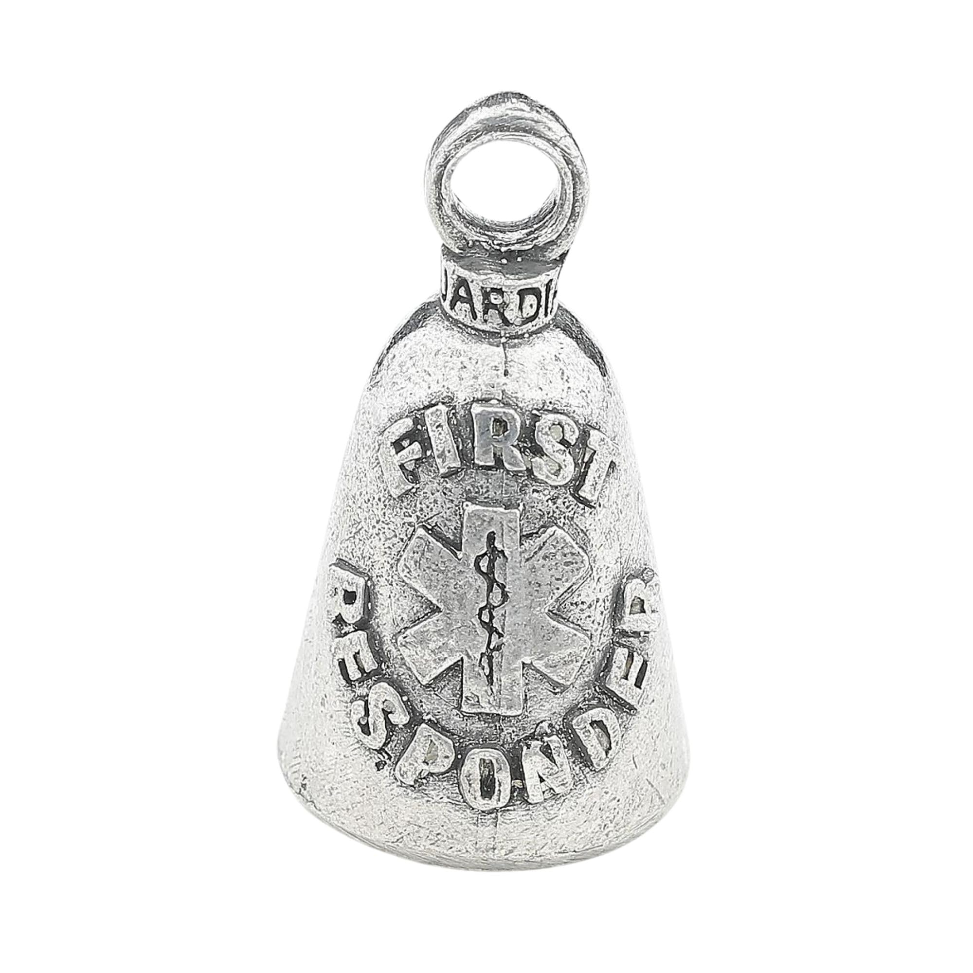 Guardian Bell Firstresponder Good Luck Bell W/Keyring & Black Velvet Gift Bag | Motorcycle Bell | Lead-Free Pewter | Good Luck G