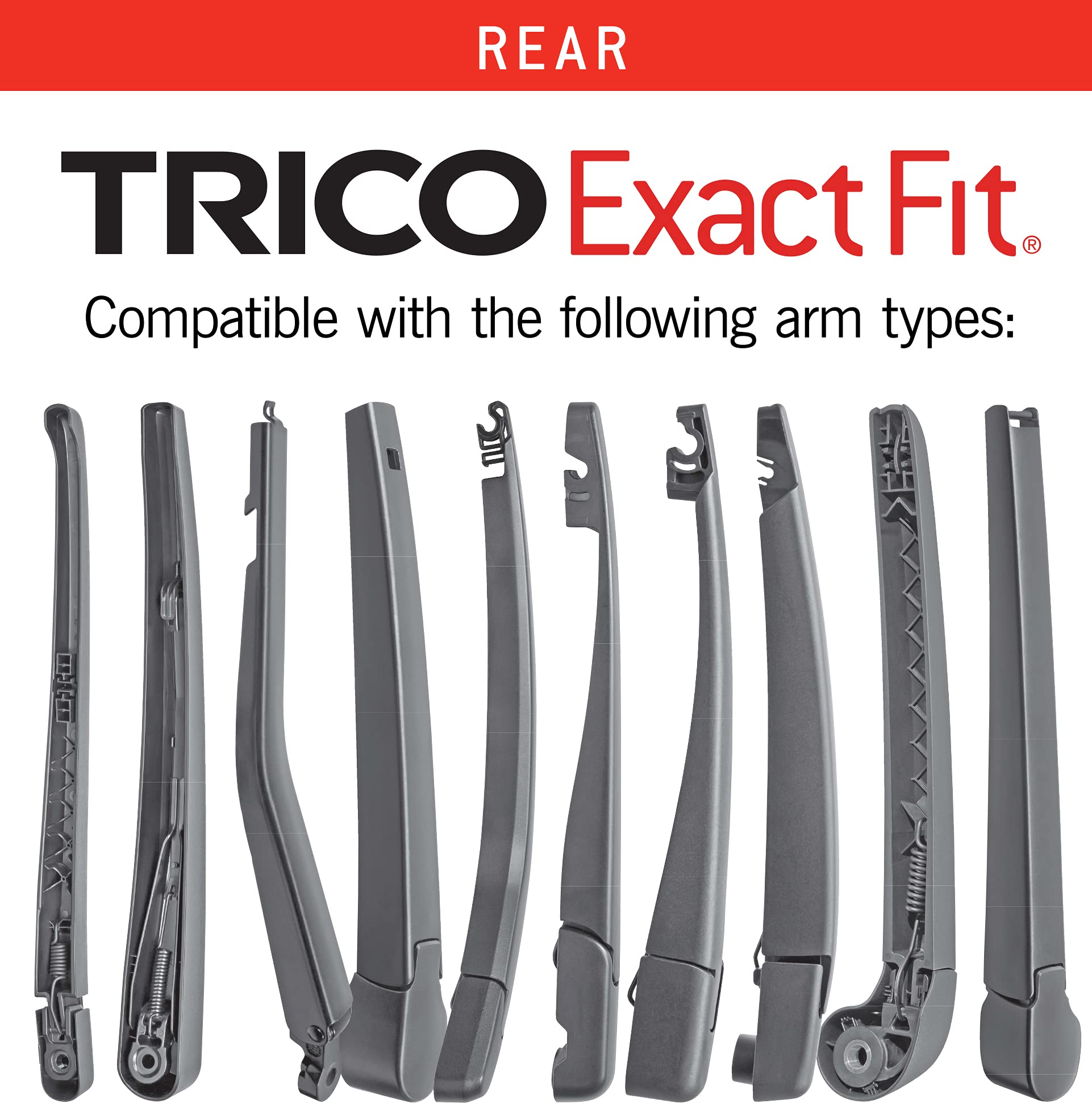 Trico Exact Fit (14-F) 14 Inch Automotive Replacement Windshield Wiper Blades For My Car Premium All Weather Beam Blade For Sele