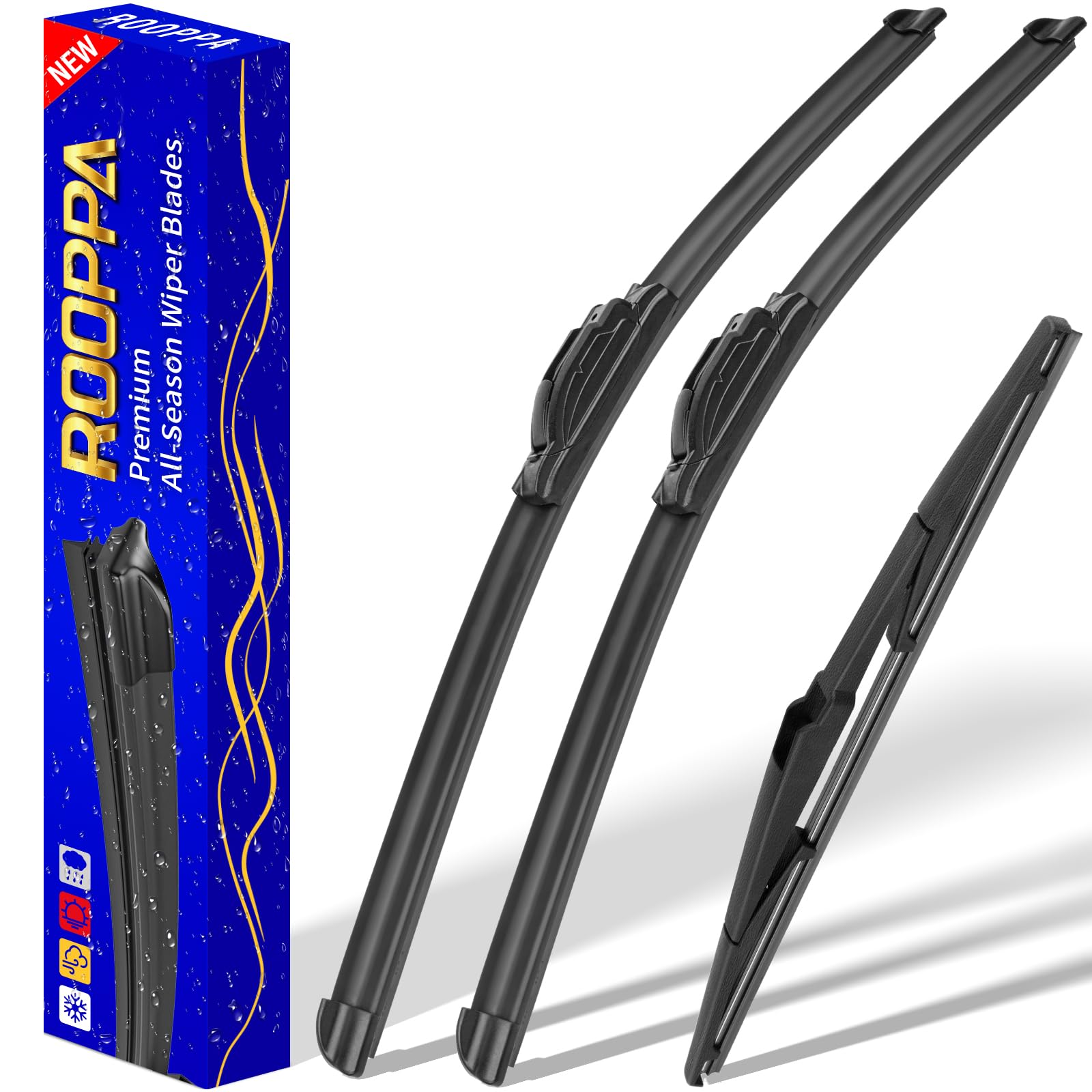 3 Wipers Replacement For 2007-2012 Mazda Cx-7/2016-2020 Hyundai Tucson, Windshield Wiper Blades Original Equipment Replacement -
