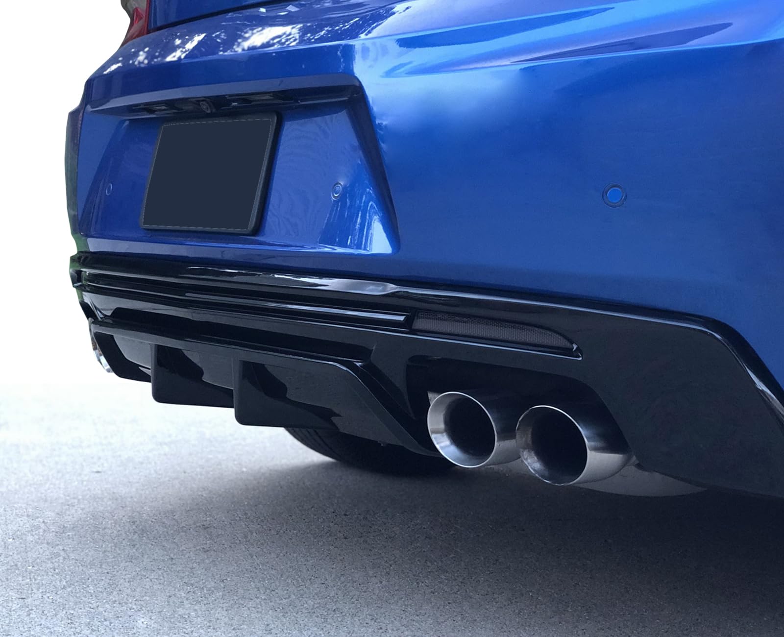 Ikon Motorsports Rear Diffuser Compatible With 2016-2024 Chevy Camaro, Glossy Black Pp Rear Bumper Lip Lower Body Protection Avo