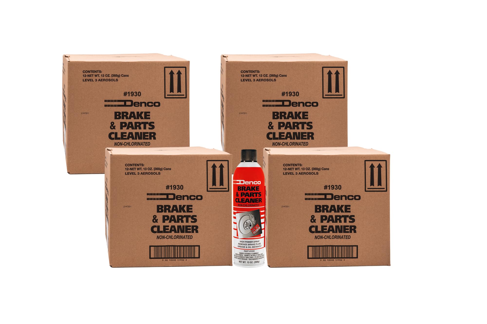Denco #1930 Brake & Parts Cleaner - 13 OZ Net Wt - 15.3 FL OZ - 12 to 88 Pack (48)