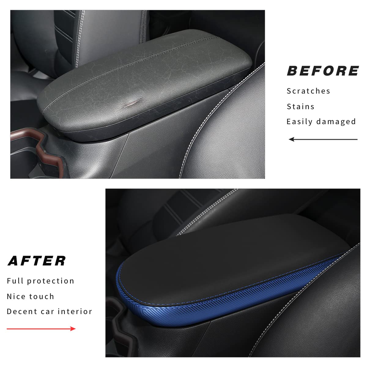 Intget Center Console Armrest Cover For Toyota Rav4 Accessories 2025 2024 2023 2022 2021 2020 2019 Leather Middle Console Lid Co