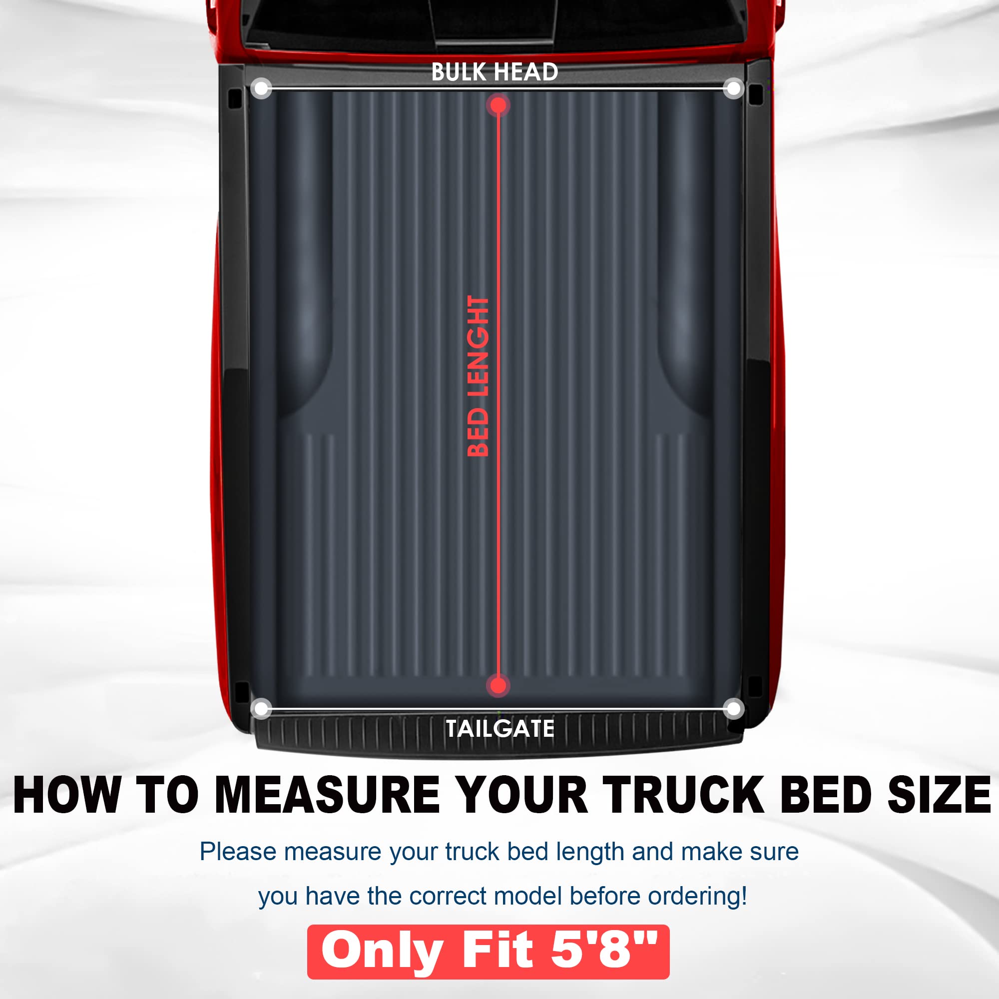 Mostplus Roll-Up Soft Vinyl Truck Bed Tonneau Cover Compatible With 2004-2006 Chevrolet Chevy Silverado/Gmc Sierra 1500 2500 350