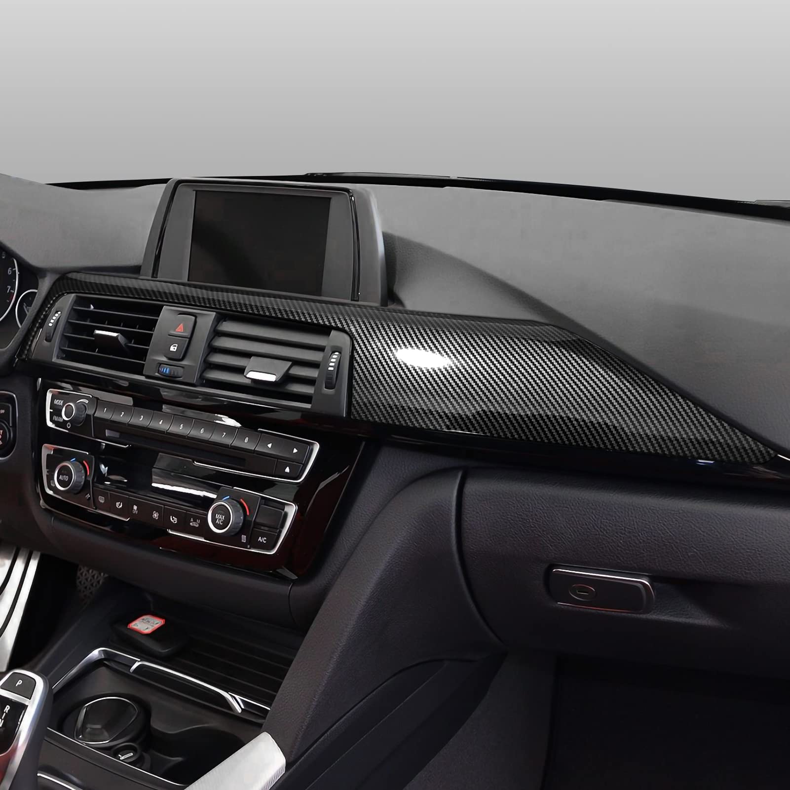 Car Dashboard Cover Panel Sticker Carbon Color Abs Decal Trim Fits For Bmw 3 4 Series F30 F31 F34 3Gt F32 F33 F36 Accessories