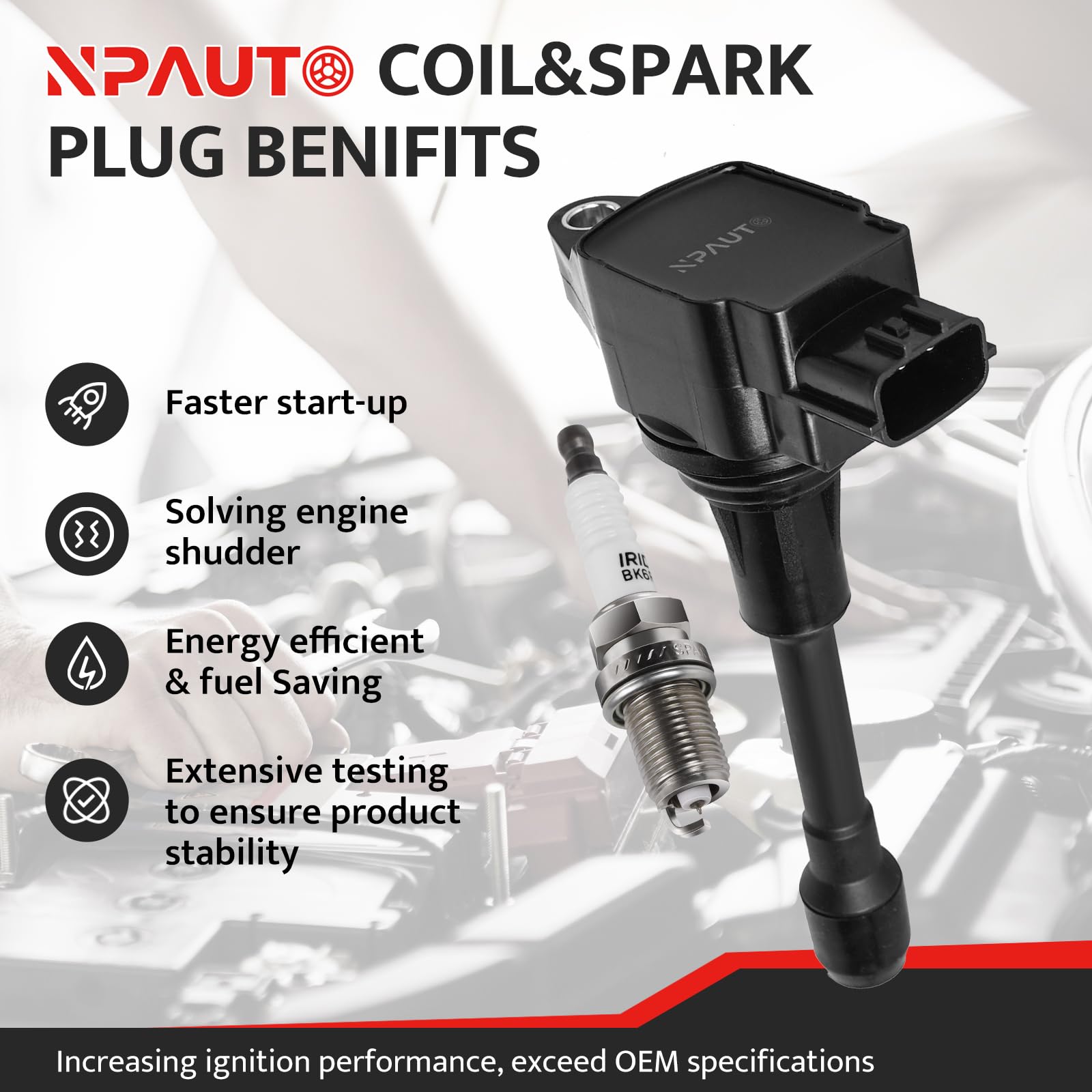 Ignition Coil Packs & Spark Plugs Compatible With V6 3.5L 3.5 2009-2020 Nissan Maxima Murano Altima Pathfinder Quest, Infiniti Q