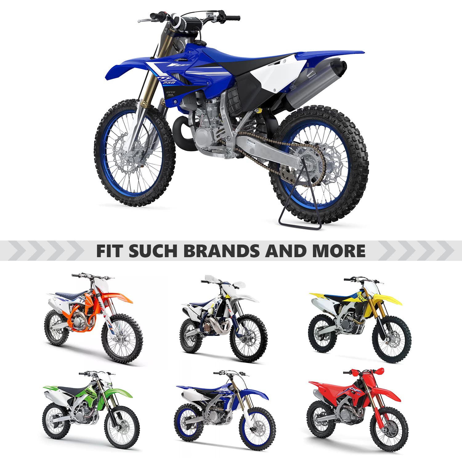 AnXin Motorcycle Stand - Universal Dirt Bike Kickstand for 80-500cc Supermoto, Triangle Stand, Black, Model R11180080