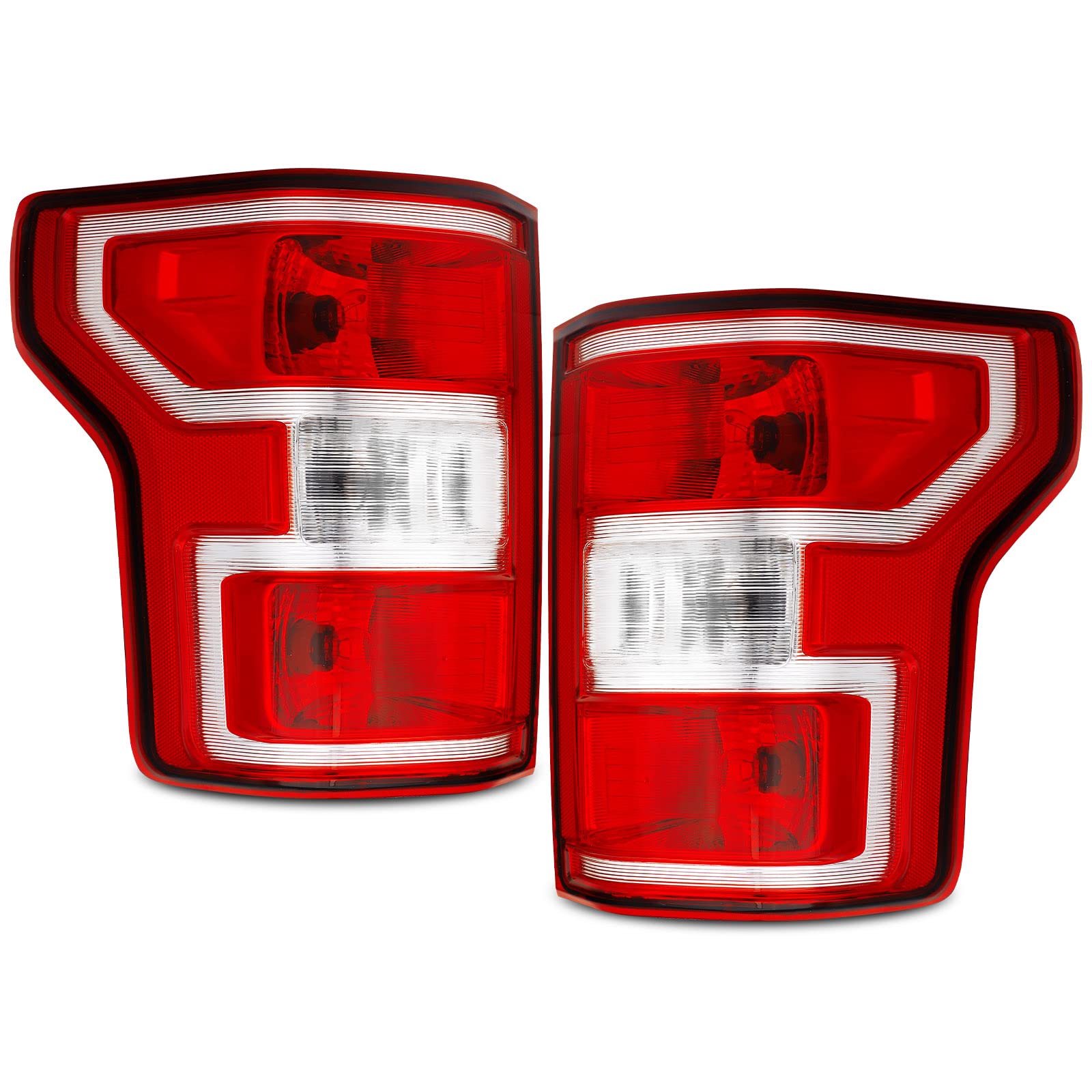 Telpo Tail Light Rear Lamp Fit For 2018 2019 2020 Ford F-150 With Bulbs And Harness Driver Side And Passenger Side