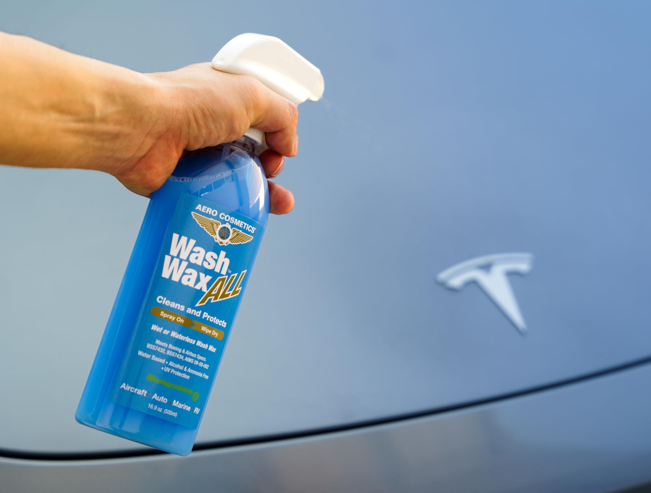 Wet Or Waterless Car Wash Wax Kit 32 Fl. Oz, Uv Protection. Cleans, Protects, And Shines. Aircraft Quality Just Spray On And Wip