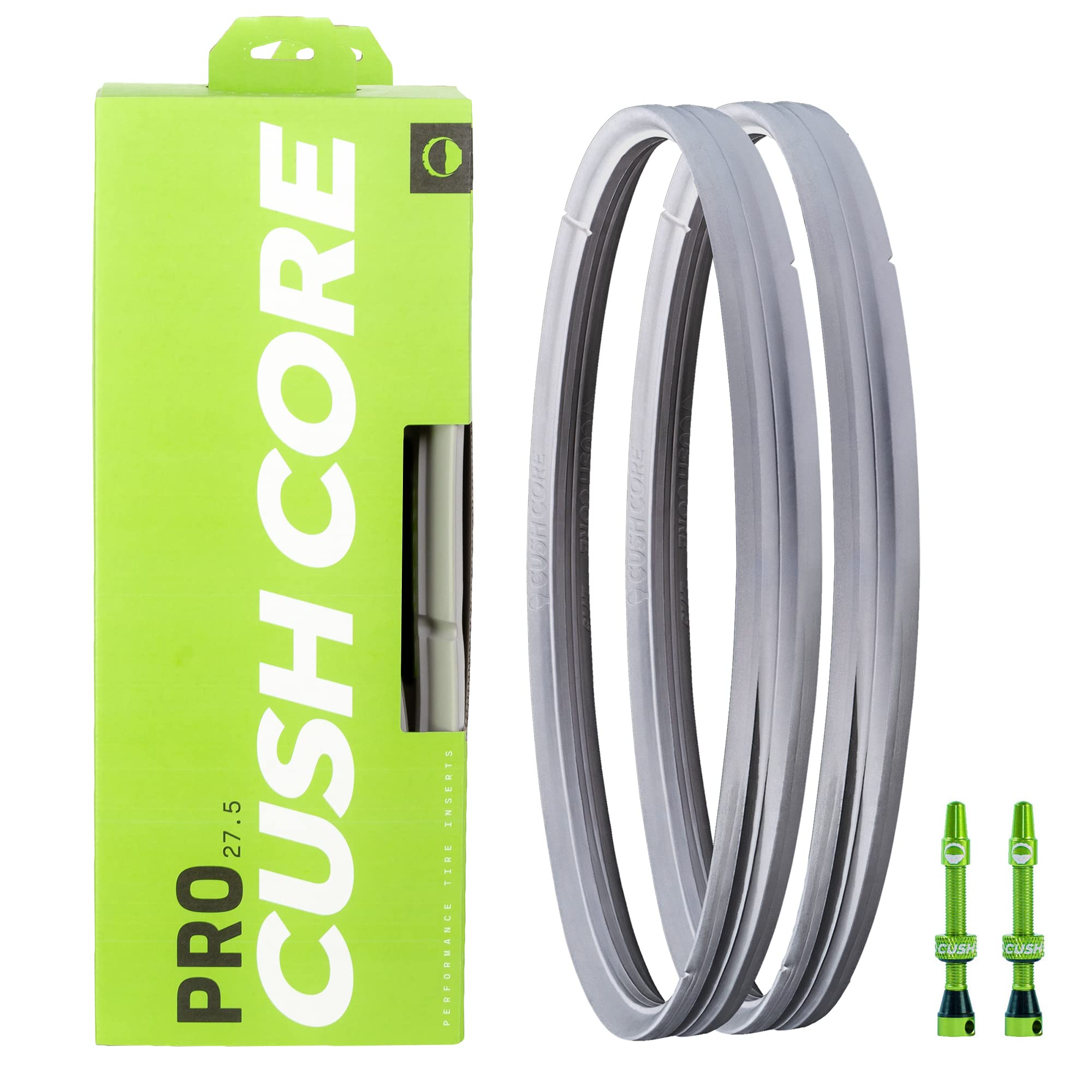 CushCore Pro Set - Includes (2) Tire Inserts, (2) Presta Valves & Rim Stickers, Easy at-Home Installation, Bicycle Tire Inserts,