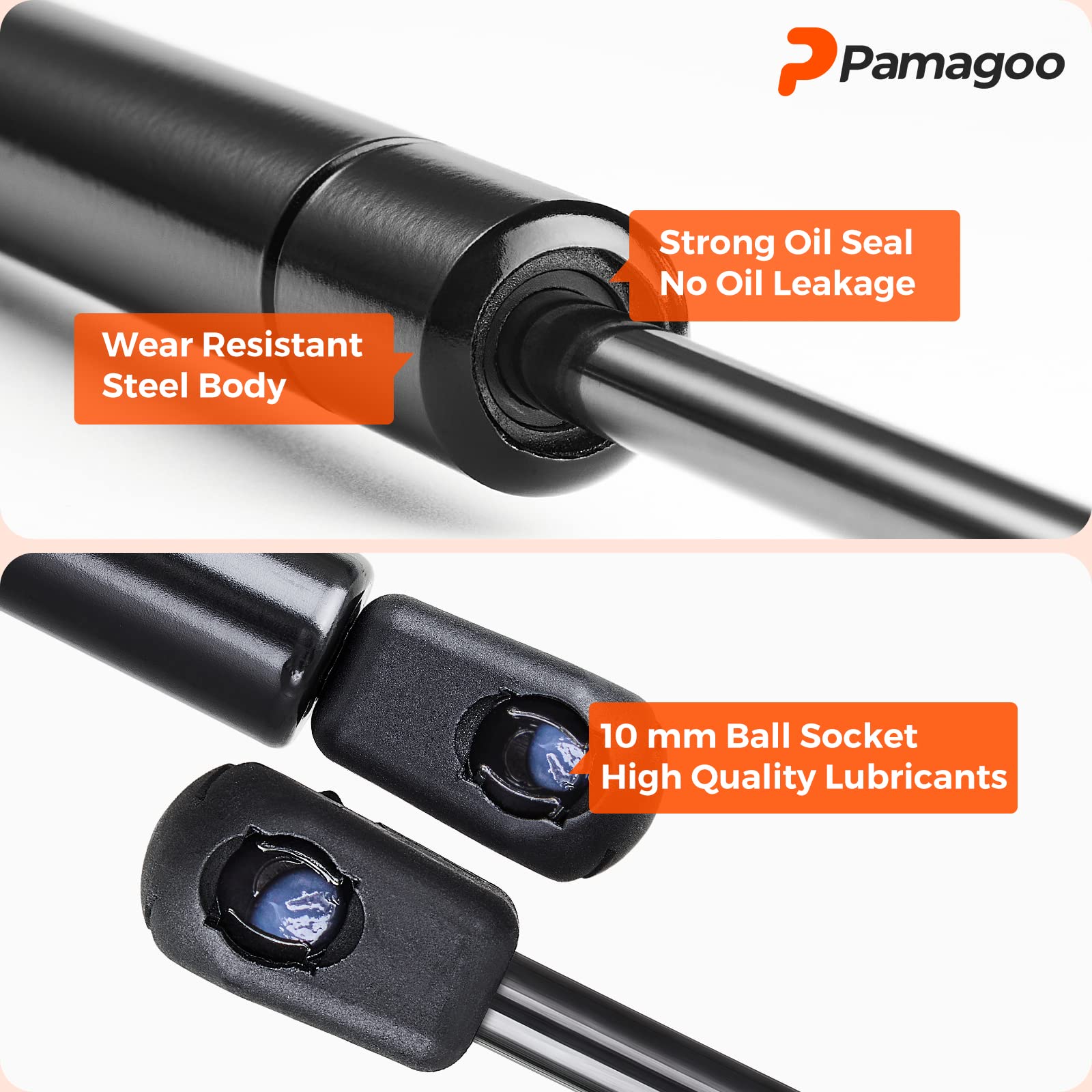 Pamagoo 15 Inch 40 Lbs Gas Shock C16-21702, 15'' Gas Prop Spring Strut Lift For Leer Snugtop Camper Shell Rear Topper Window Pic