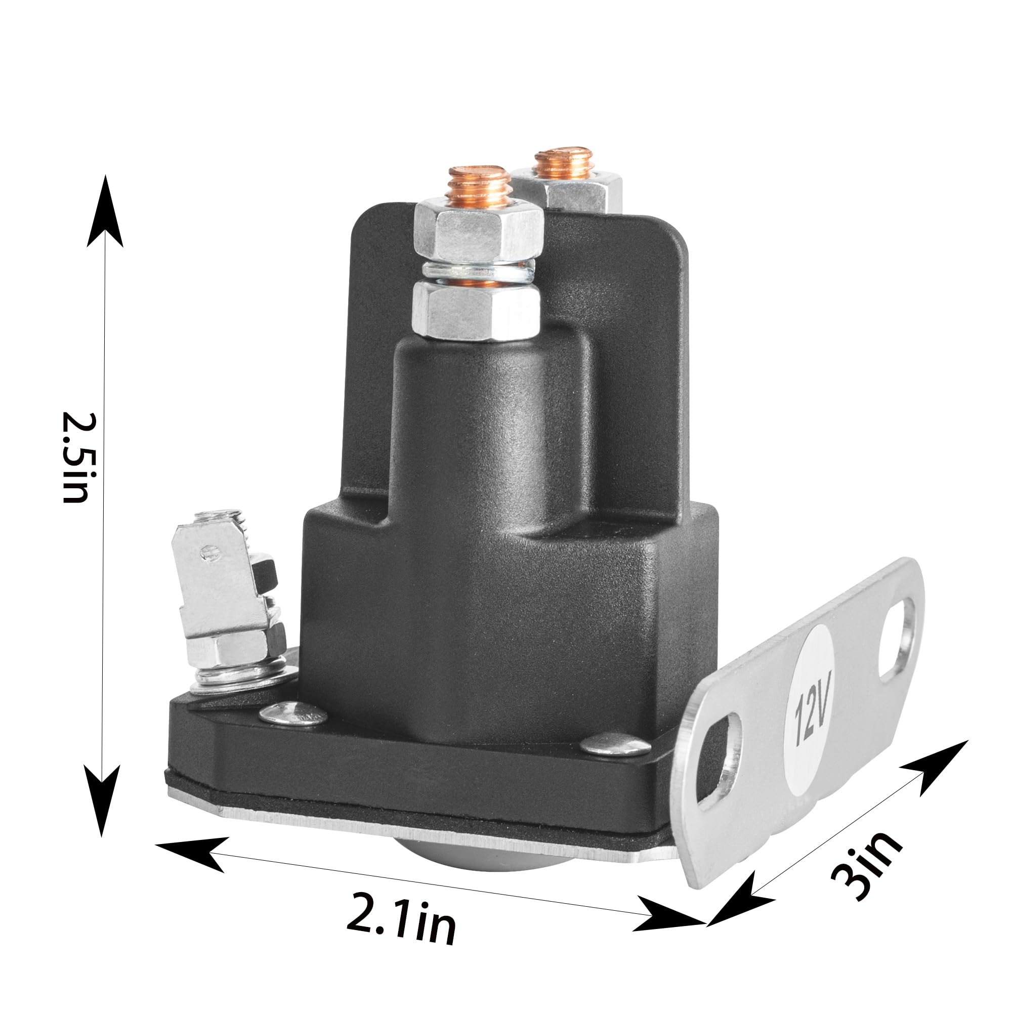 PSUPOSUQ 12V Starter Solenoid with Control Wire for Trombetta Hustler Zero Turn Mowers, Replaces Part 030817 832-1211-210