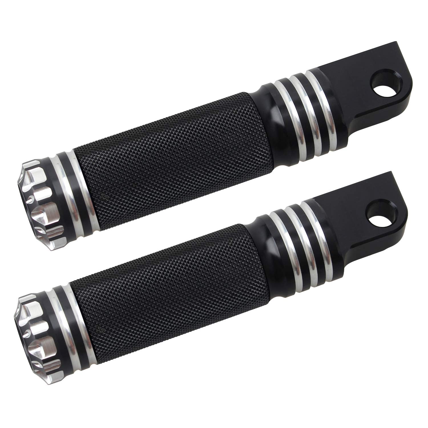 NTHREEAUTO Mounting Footpegs, Male Billet Footrests, Motorcycle Passenger Pedals Compatible with Harley Sportster, Dyna, Road Ki