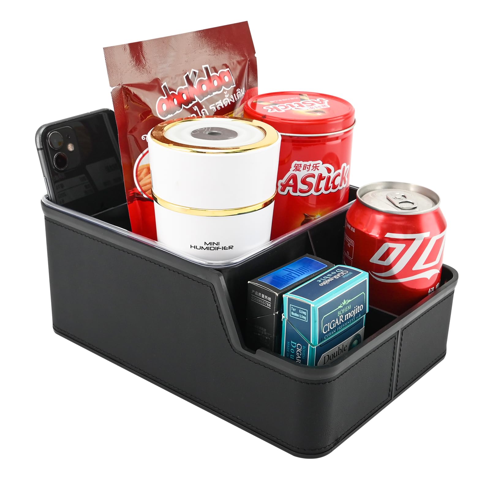 Keketuohai Car Storage Organizer Between Seats,Car Armrest Storage Box Back Seat Organizer With 3 Storage Compartments Car Inter