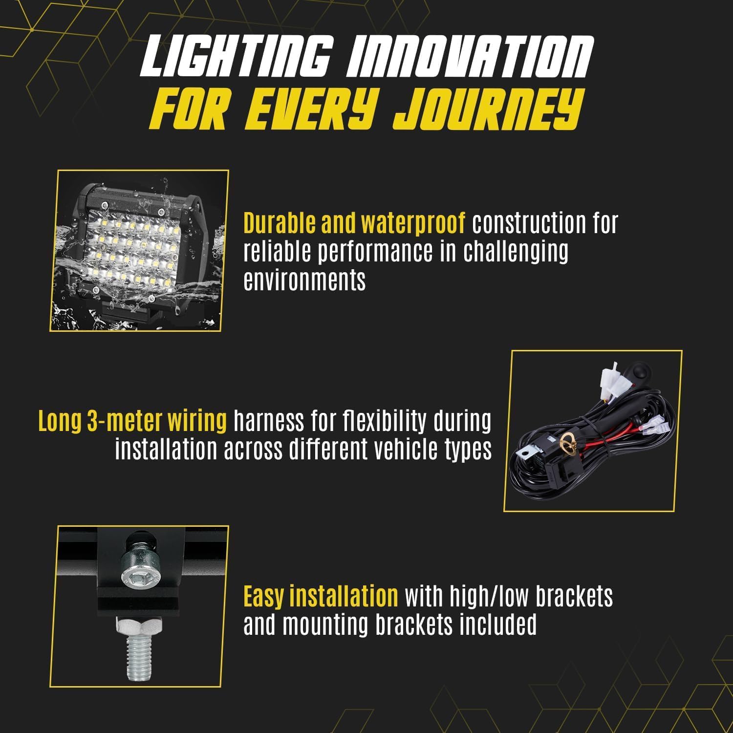 Led Light Bar Kits For Truck, 2 Pcs 20 Inch Spot Flood Beam Slim Light Bars, 4 Pcs 4 Inch Led Pods, 12V 24V Off-Road Driving Wor