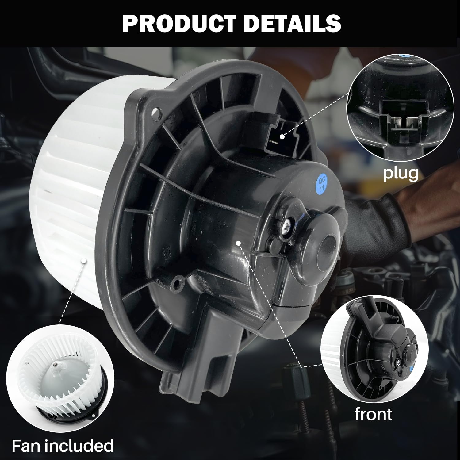 Aspligo 700002 Ac Heater Blower Motor Fan Fit For Acura Mdx 2001-2006 ,For Honda Accord 1998-2002, For Honda Odyssey 1999-2004 ,
