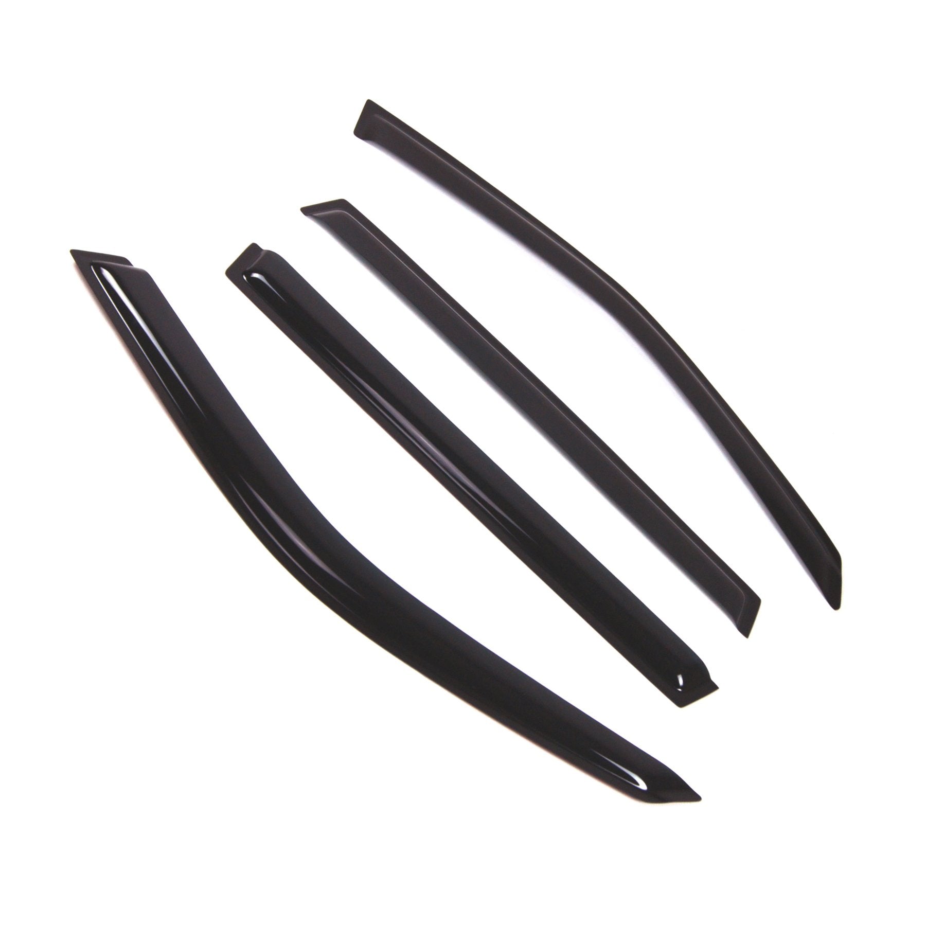 Tuningpros Wd2-502 Dark Smoke 4 Pcs Set Window Visor (Outside Mount) Deflector Rain Guard Compatible With 2003-2010 Bmw X3